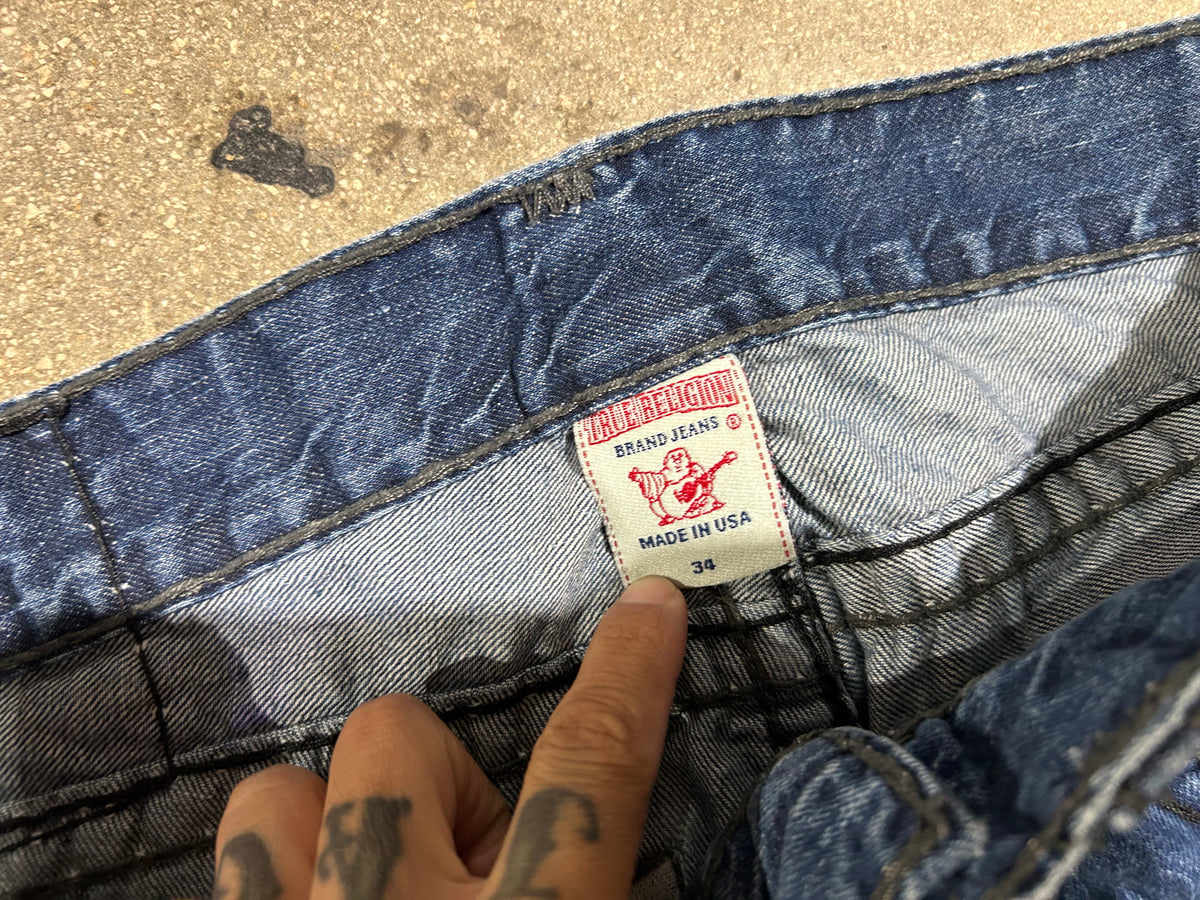 True Religion Ricky Super T Jeans - Navy Size 34