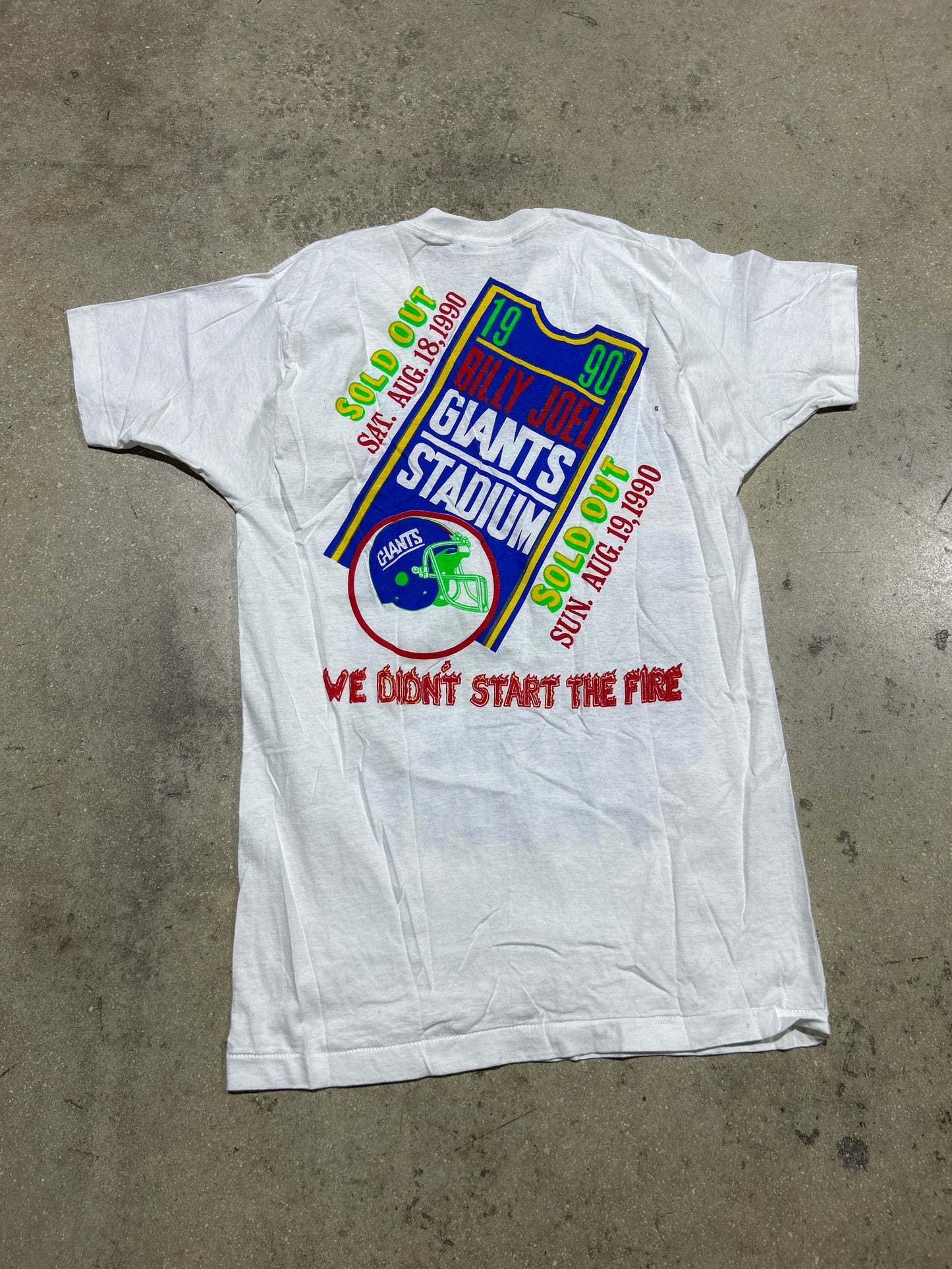 1990 Billy Joel Storm Front Tee - White Large