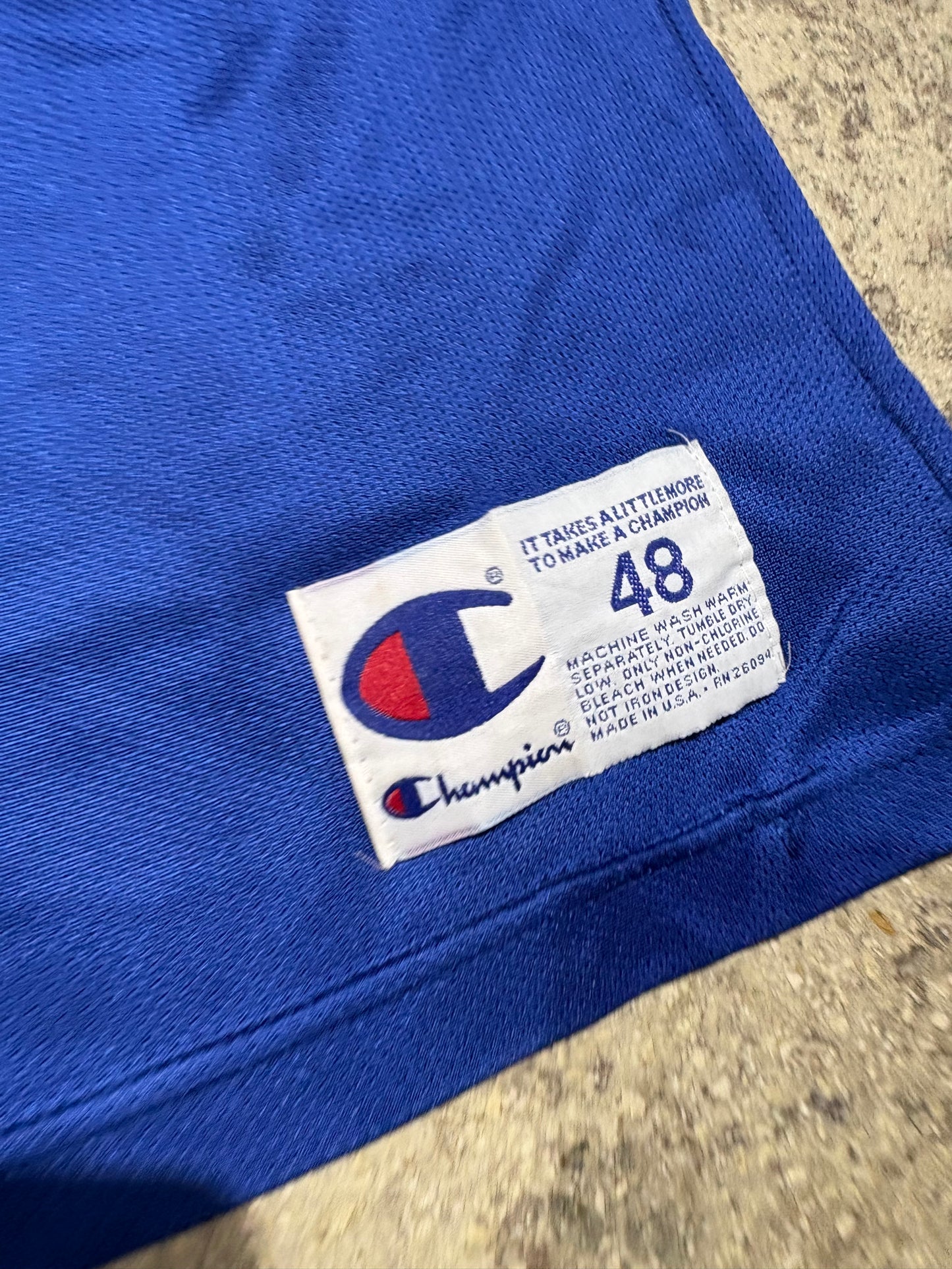 Champion NY Knicks Ewing #33 Jersey - Blue Size 48/XL