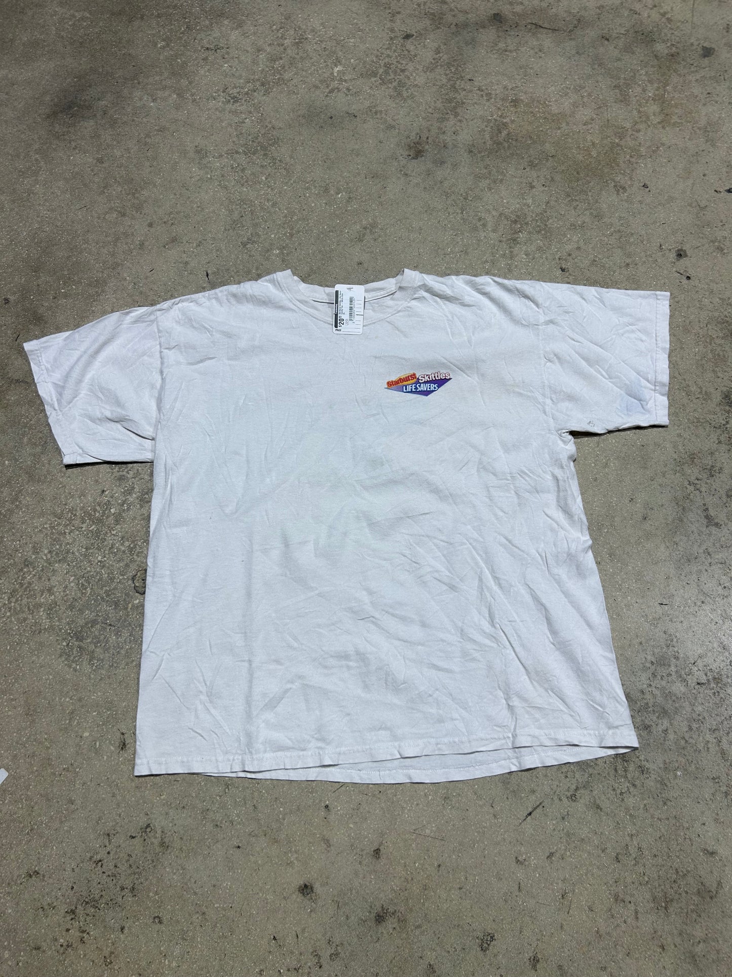 Starburst Skittles Life Saver Candy Tee - White Size XL