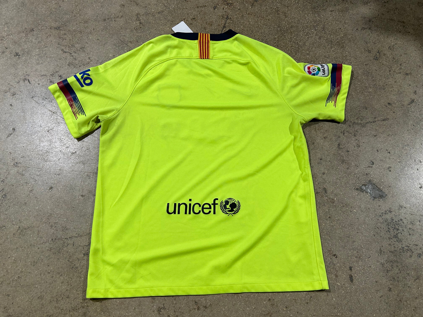 2018 Nike FC Barcelona Rakuten Jersey - Neon Size XL