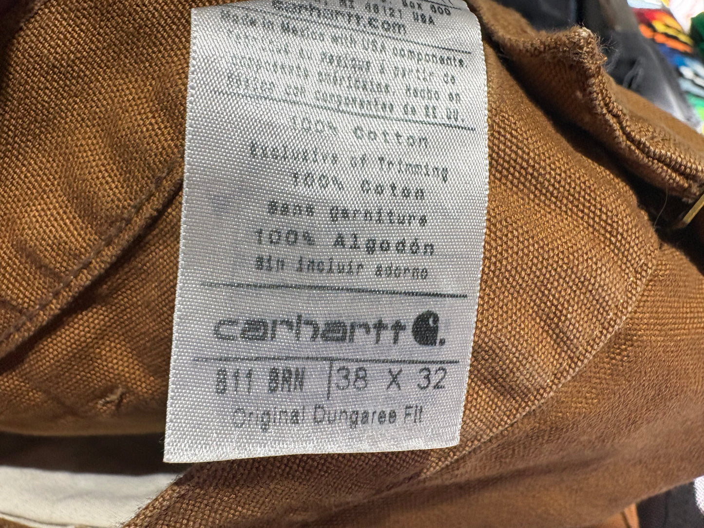 Carhartt Carpenter Work Pants - Dark Khaki Size 38 x 32