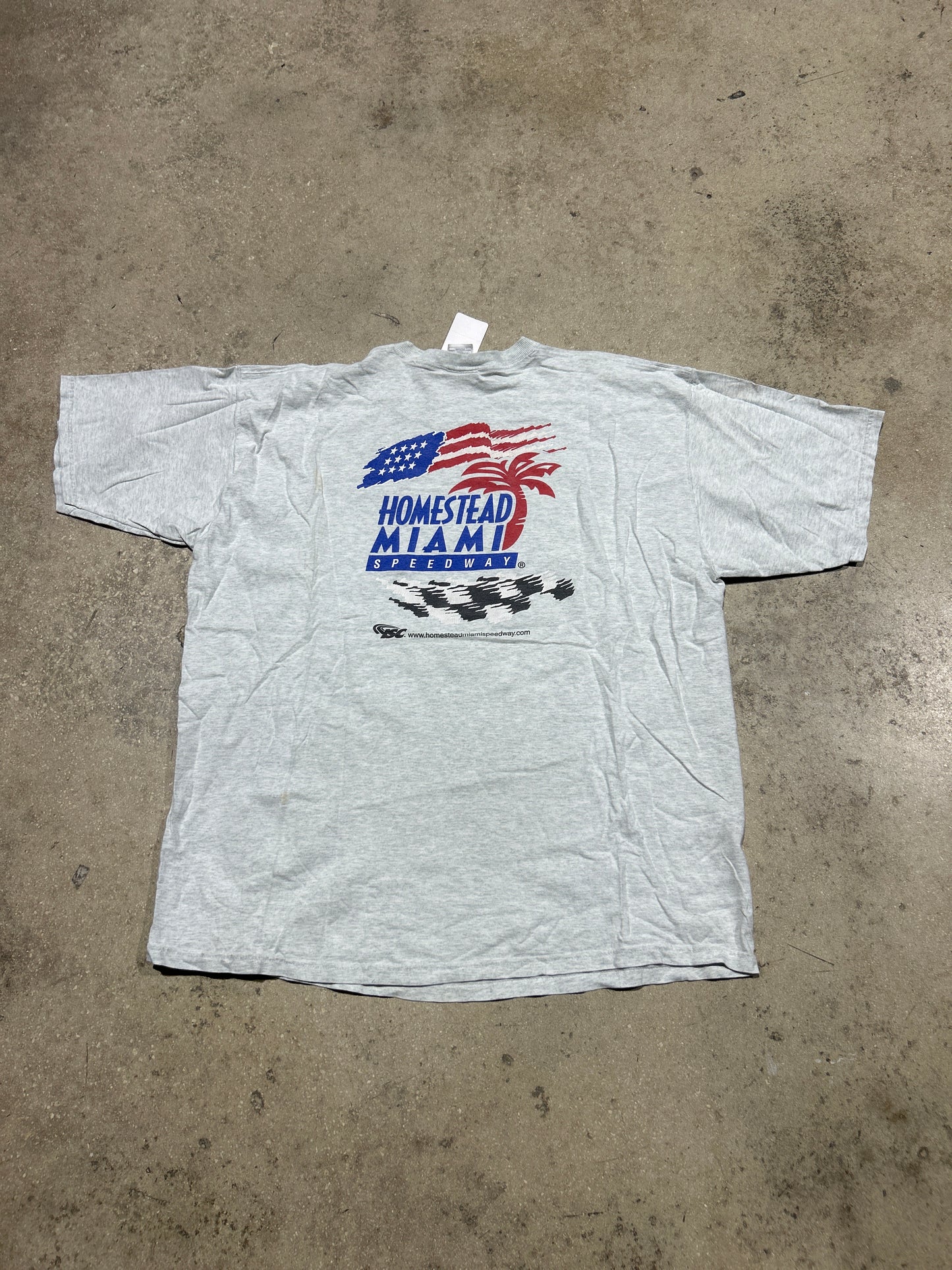 90s Homestead Miami Speedway Tee - Ash Grey Size XXL