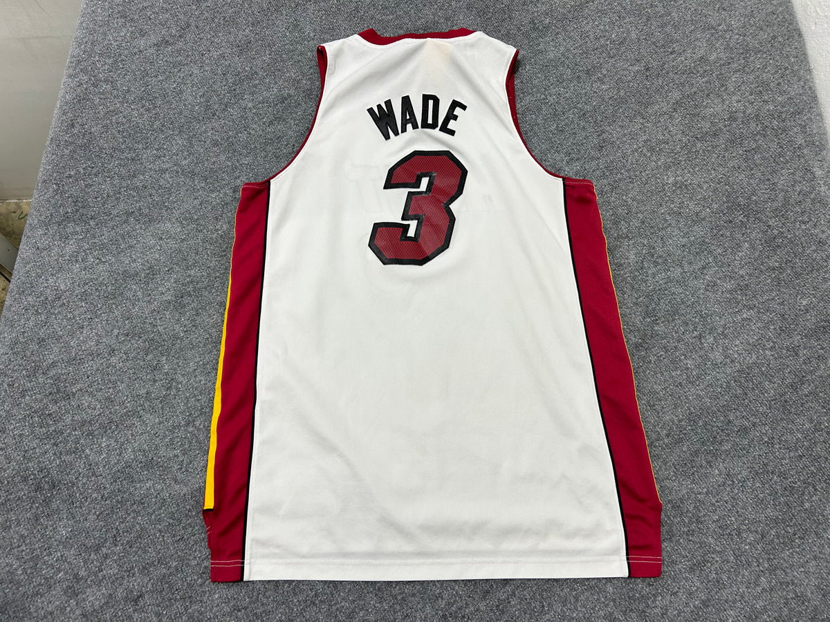 Miami Heat Wade #3 Basketball Jersey - White Size Large