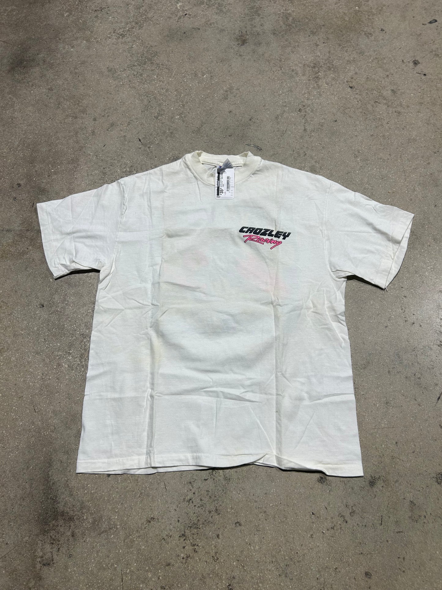 Crozley Chicks Dig Scars Racing Tee - White Size Large