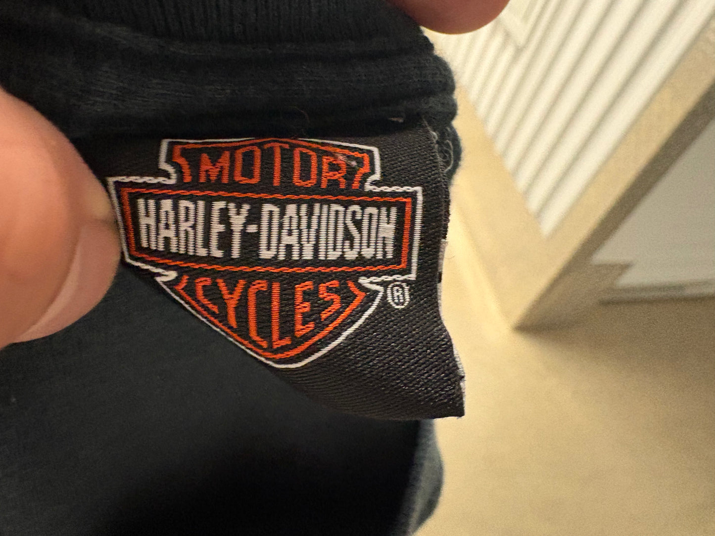 2011 Harley Davidson Flaming Eagle Tee - Black Size Medium