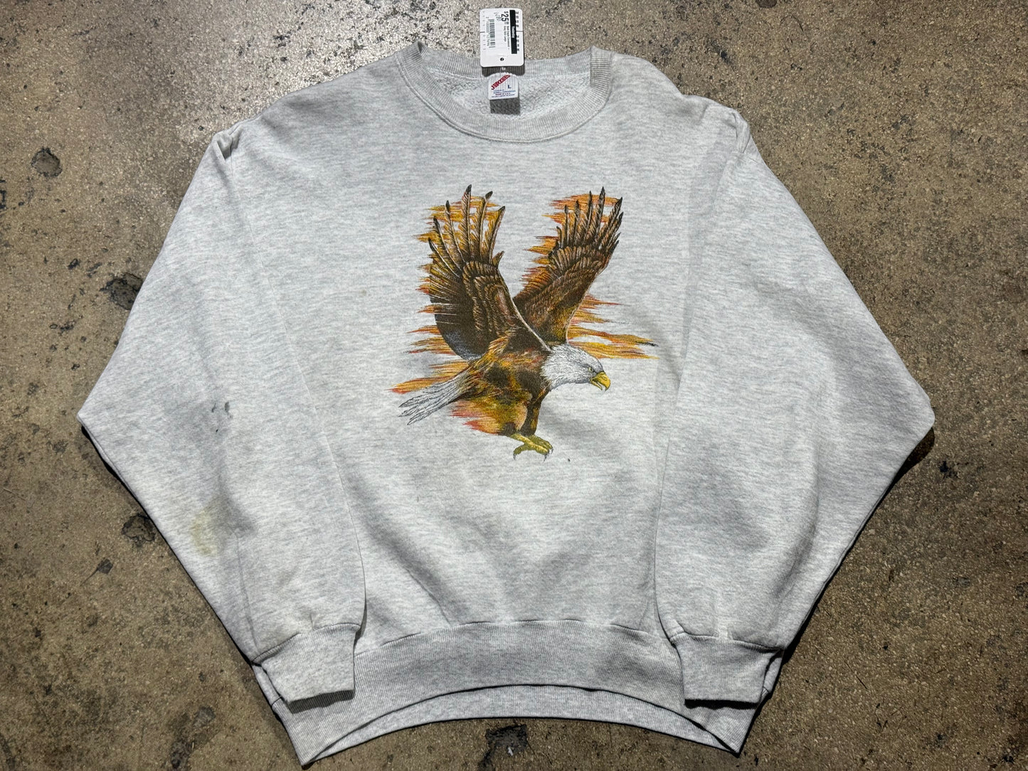 Bald Eagle Crewneck - Grey Size Large