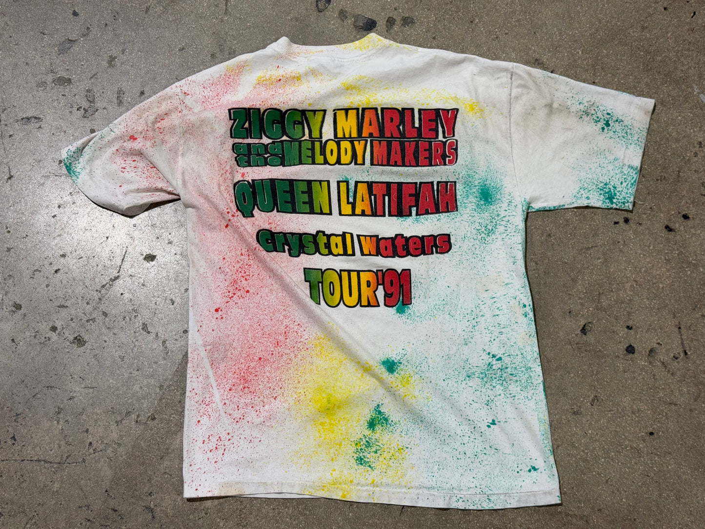 1991 Ziggy Marley And The Melody Makers Tour Tee - White Size XL