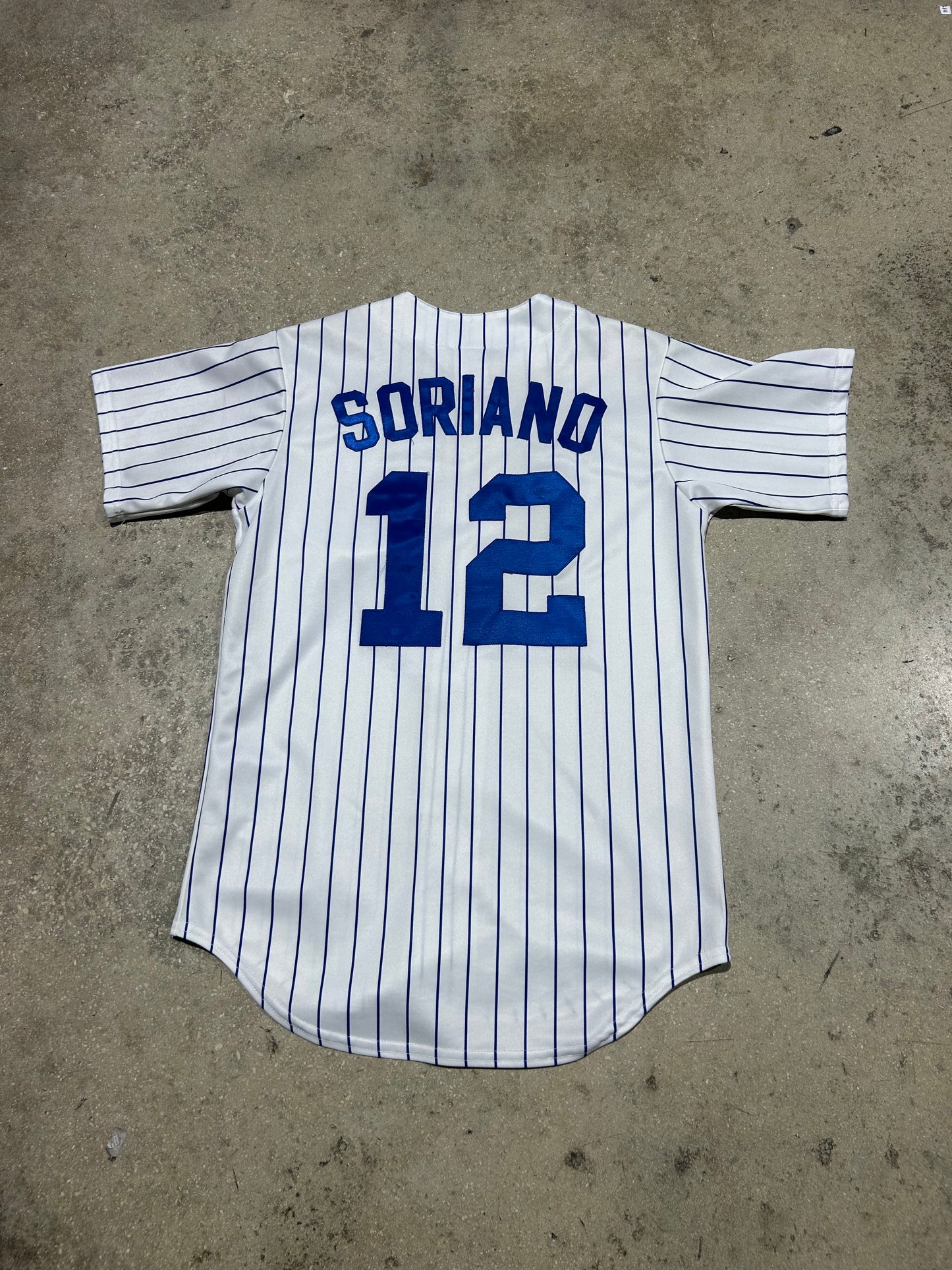 Alfonso Soriano Chicago Cubs Jersey #12 - White/Blue Size Small