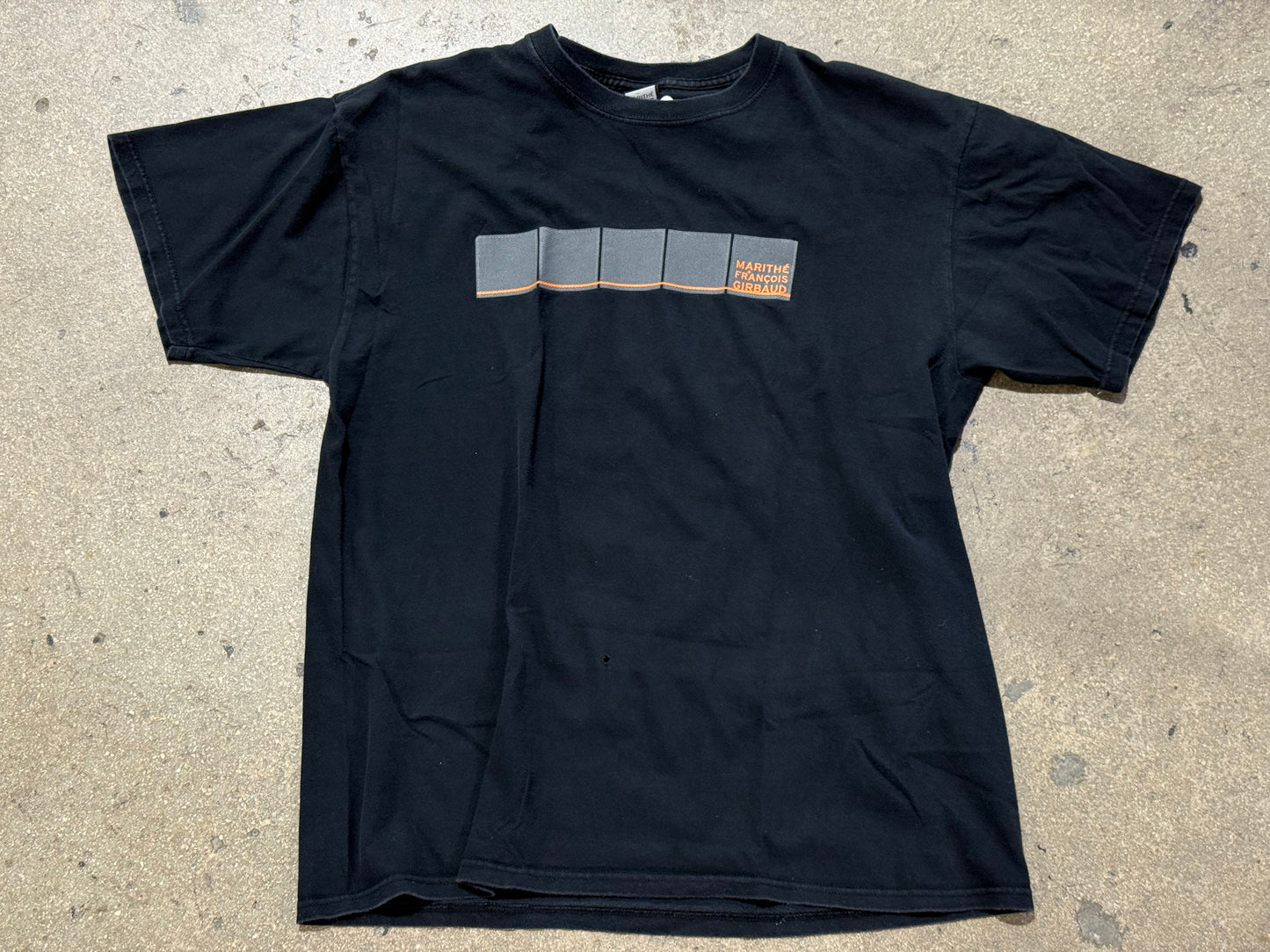 Marithe Francois Girbaud Tee - Black/Orange Size Large