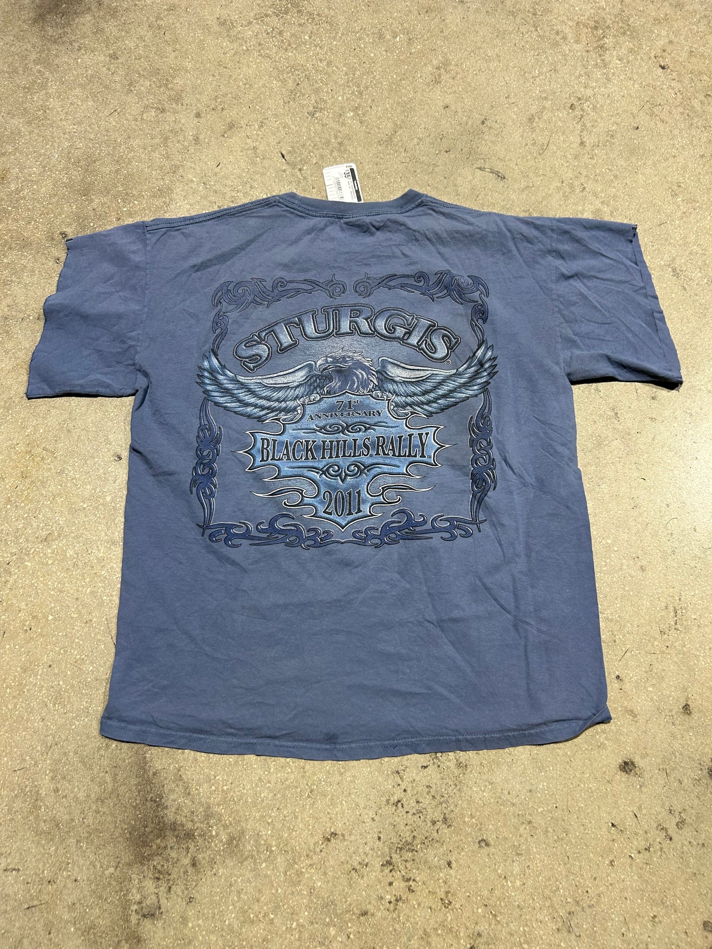 2011 Sturgis Black Hill Rally Tee - Blue Size L