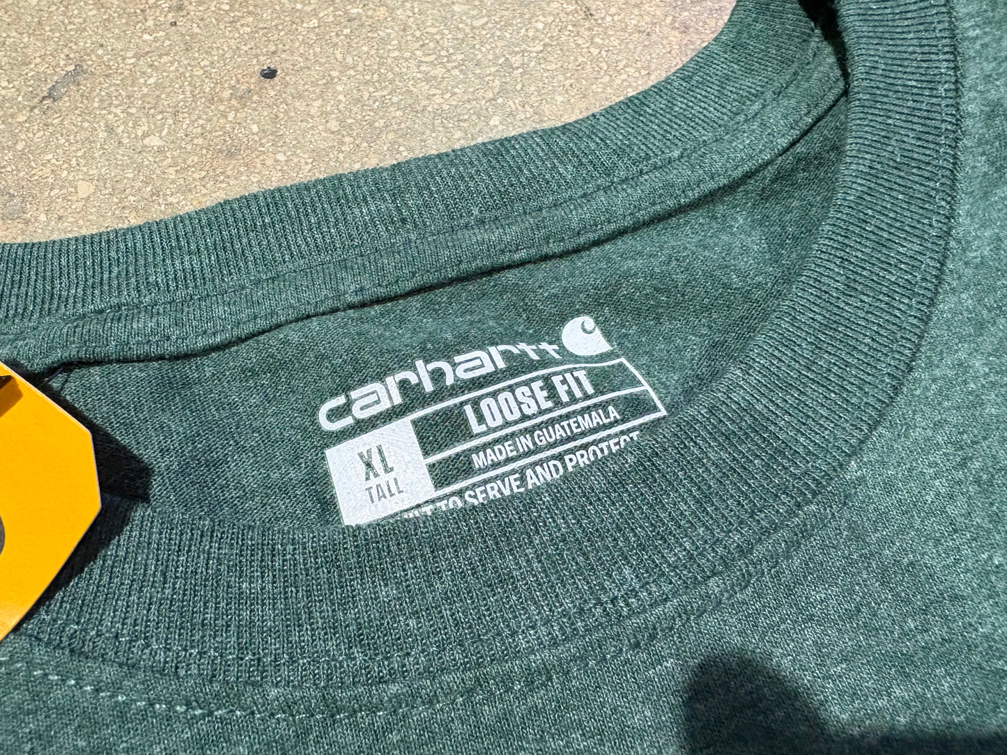 Carhartt Long Sleeve Spell Out Tee - Green Size XL