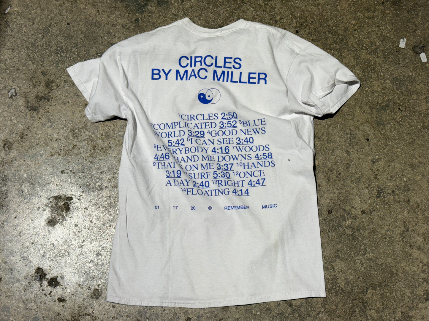 Circles By Mac Miller Tee - White Size Small