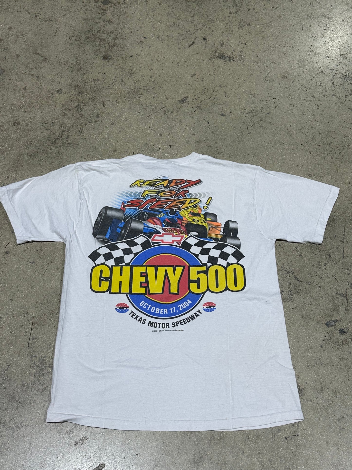 2004 Nascar Chevy 500 Tee - White Size Medium