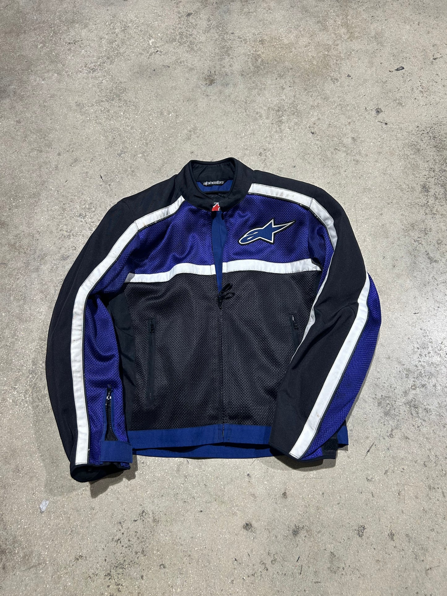 Alpine Stars Mesh Biker Jacket - Blue/Black Size Medium