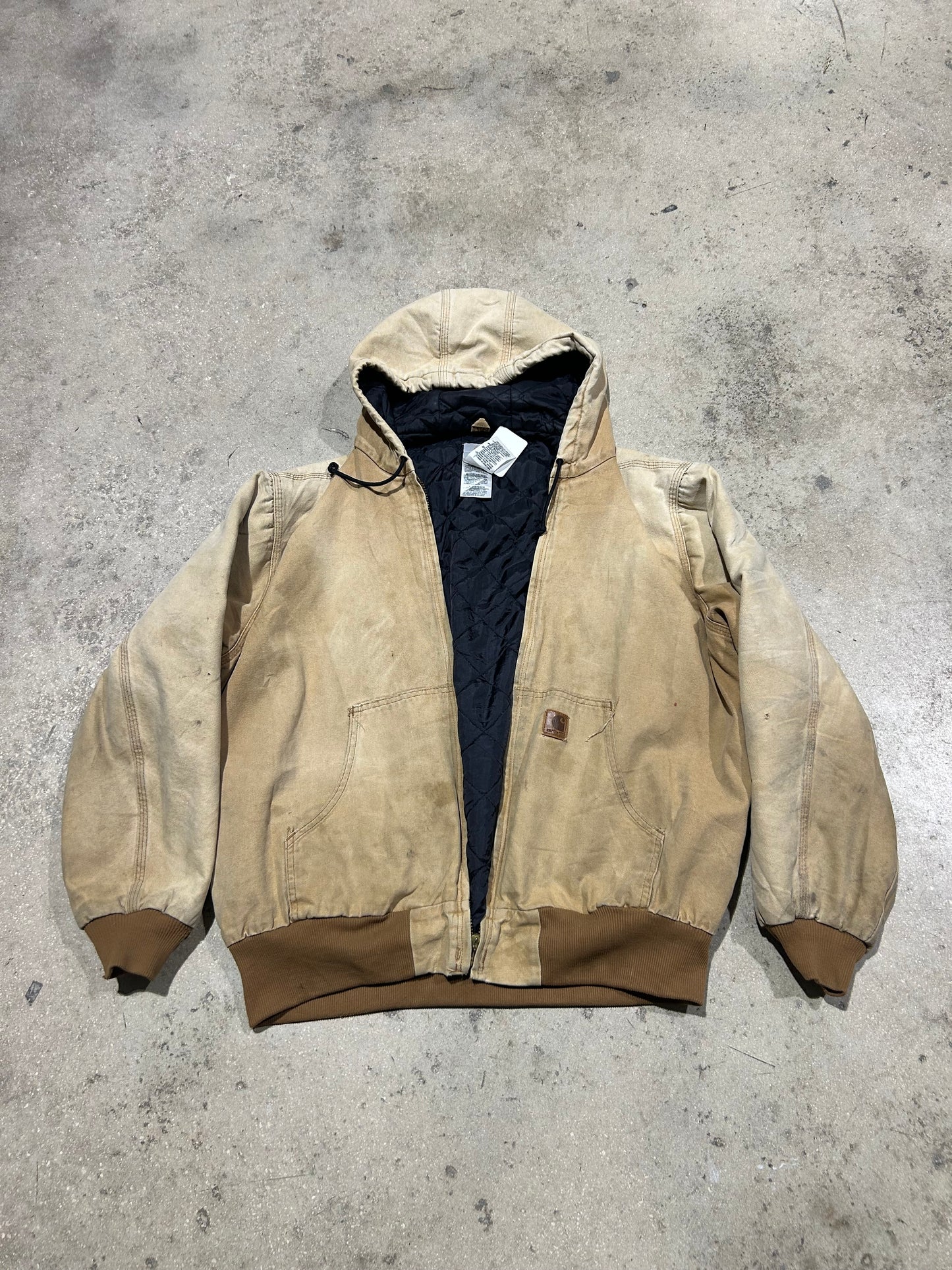 Carhartt Hooded Work Jacket - Khaki Size XL