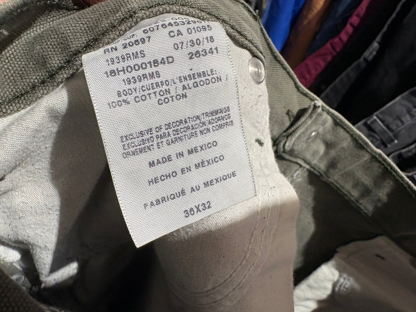 Dickies Carpenter Work Pants - Olive Size 36 x 32