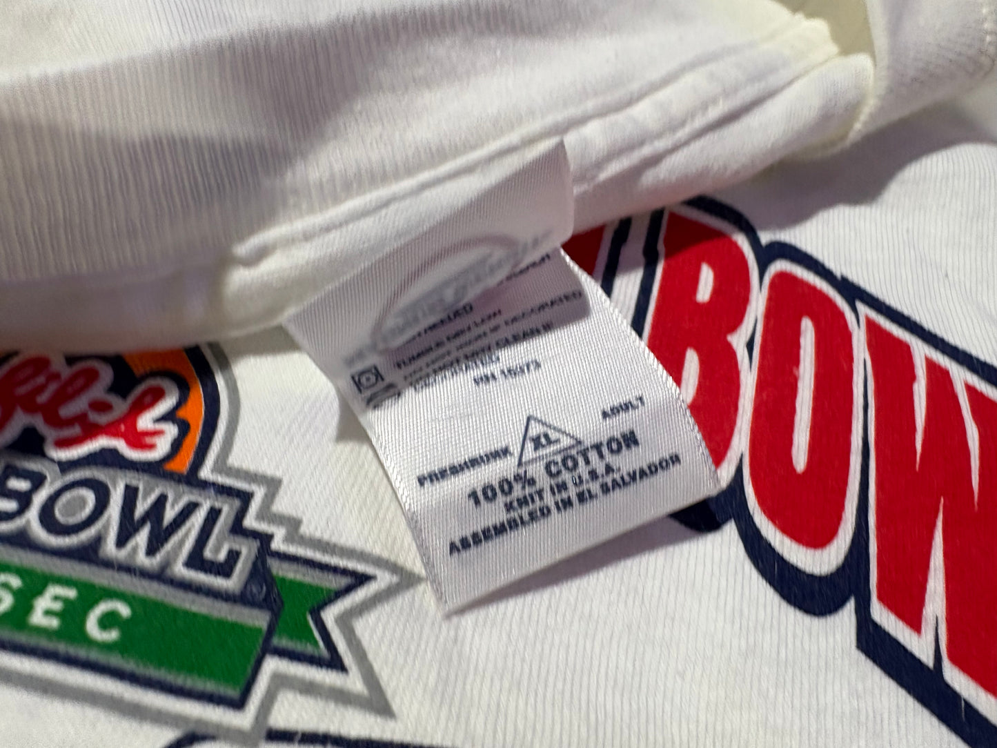 2004 Clemson vs Tennessee Peach Bowl Tee - White Size XL