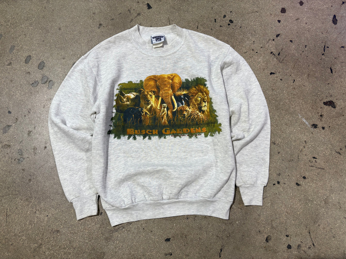 Busch Gardens Animals Crewneck - Grey Size Small