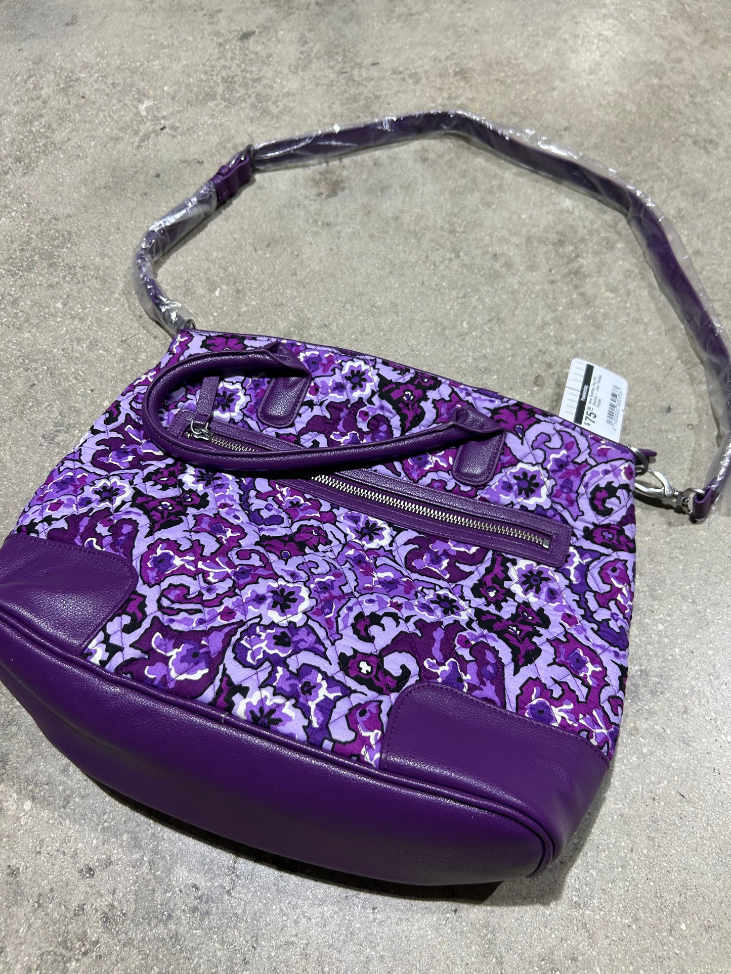 Vera Bradley Day Off Satchel - Lilac Paisley Purple