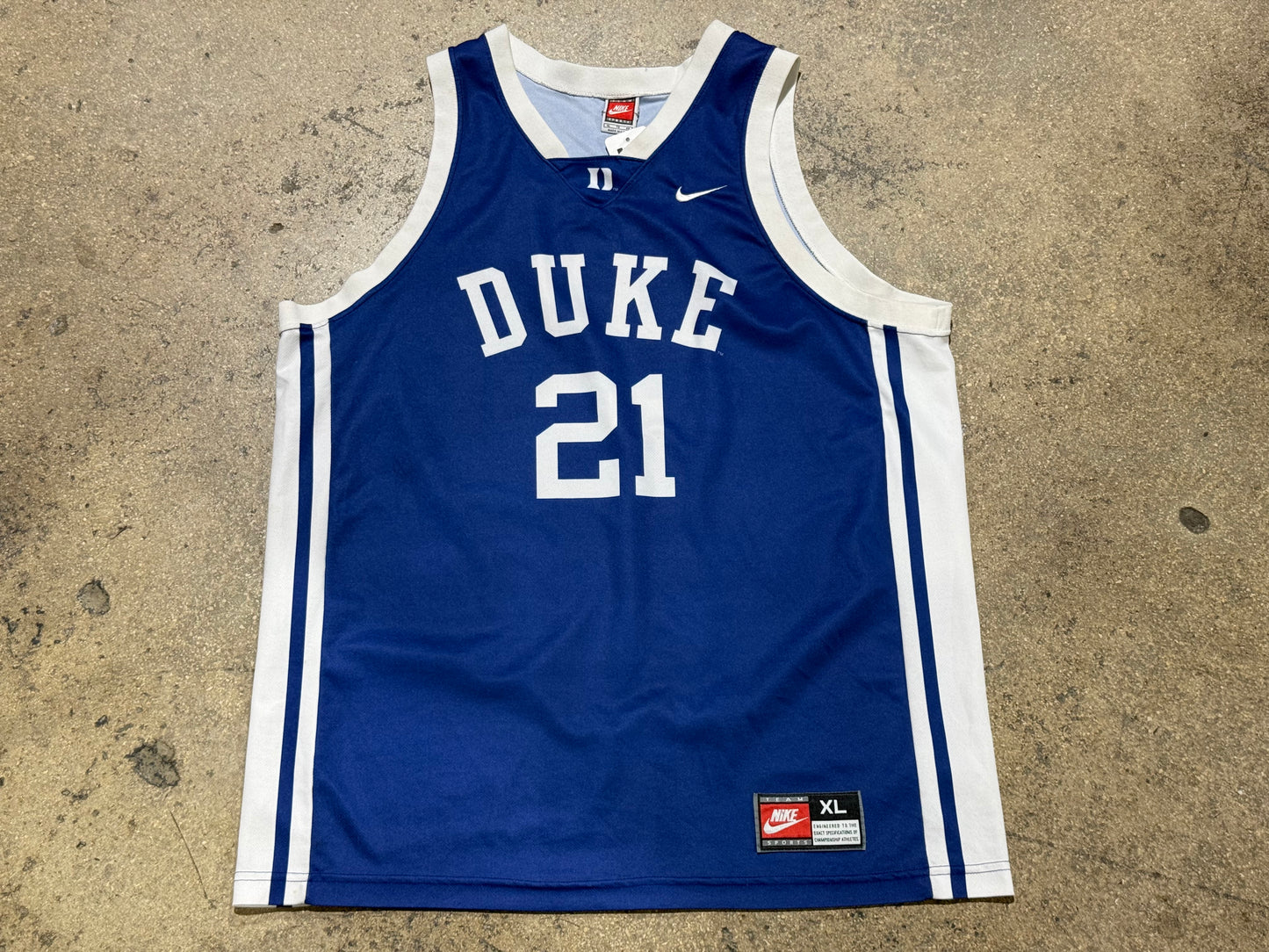 Nike NCAA Duke Basketball #21 Jersey - Blue Size XL
