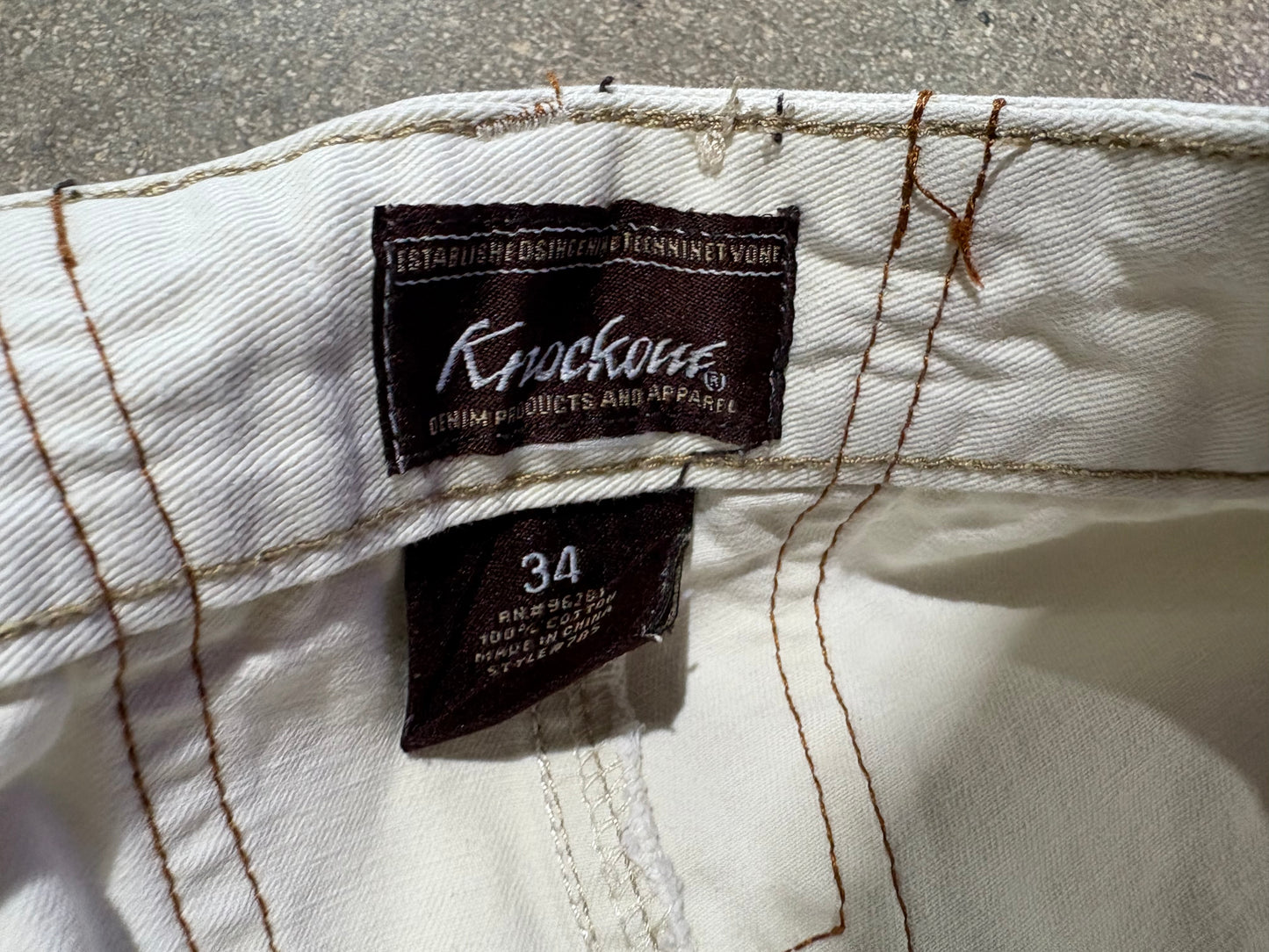 Knockout Baggy Cargo Shorts - Khaki Size 34