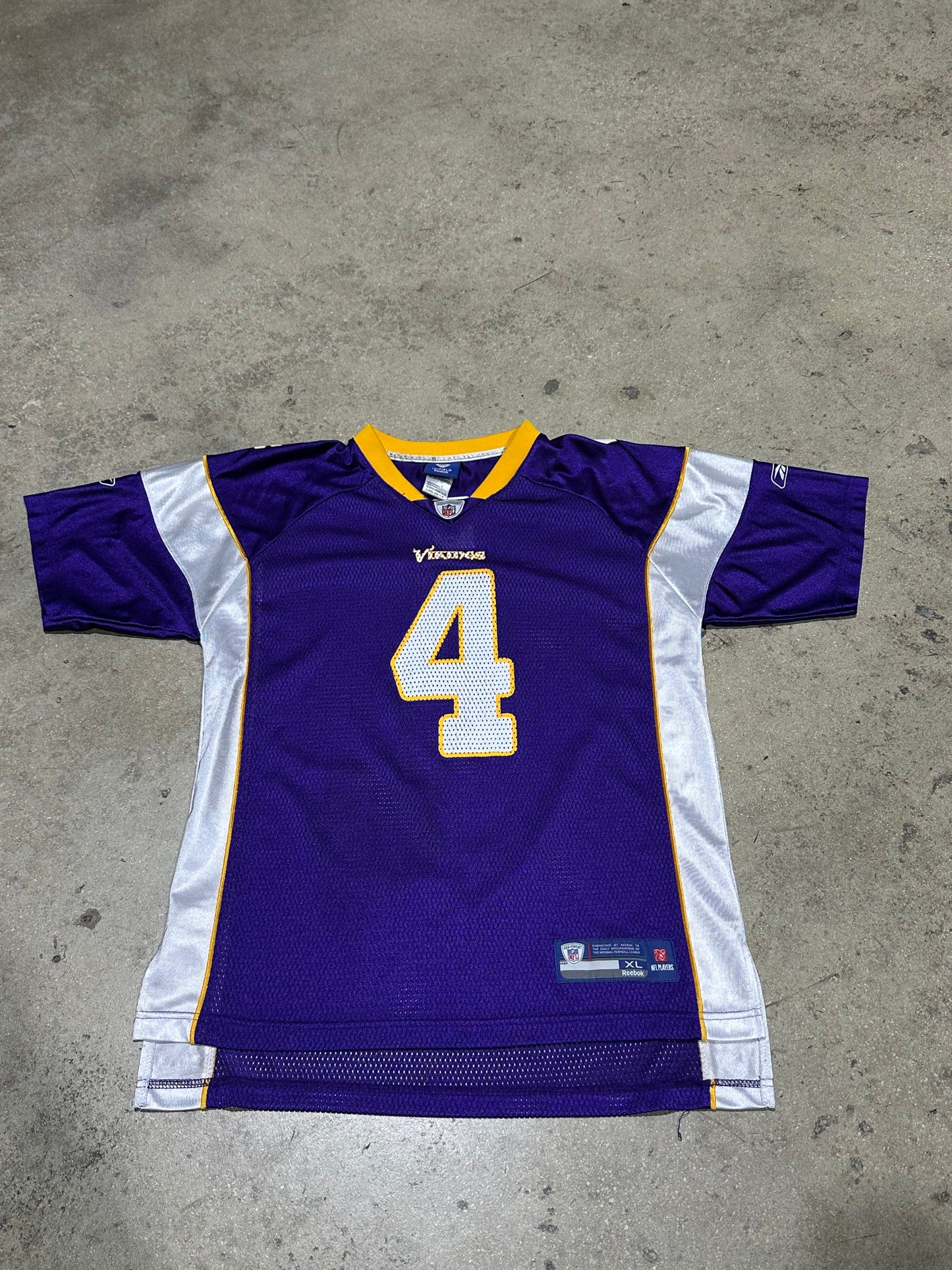 Kids Minnesota Vikings Brett Favre Football Jersey - Purple Size Youth XL
