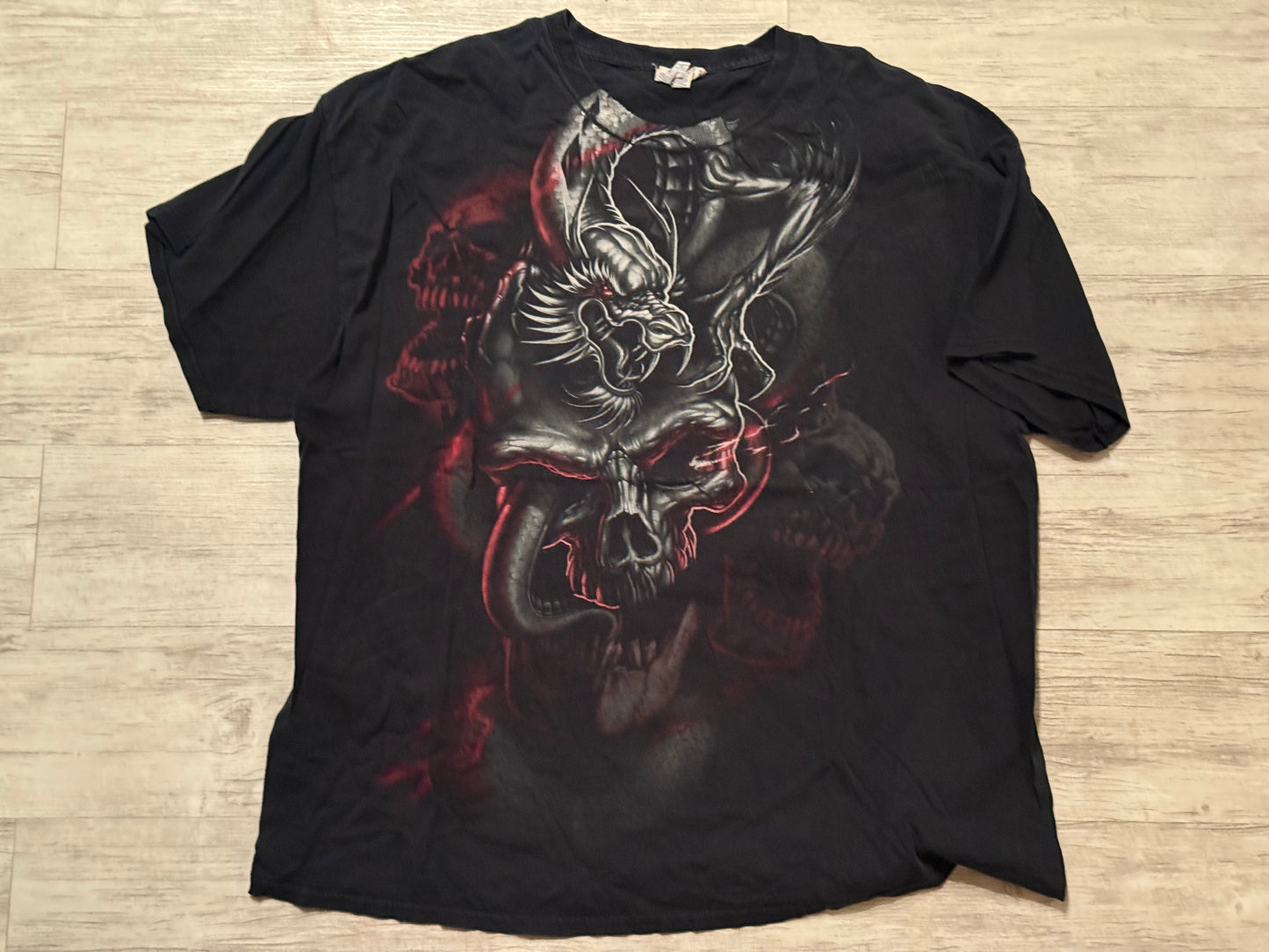 Dragon Skull Tee - Black Size XXL