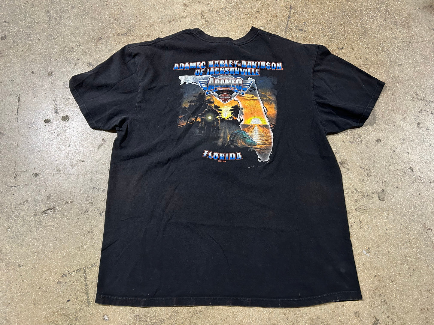 2011 Harley Davidson Wolf & Eagle Tee - Black Size XXL