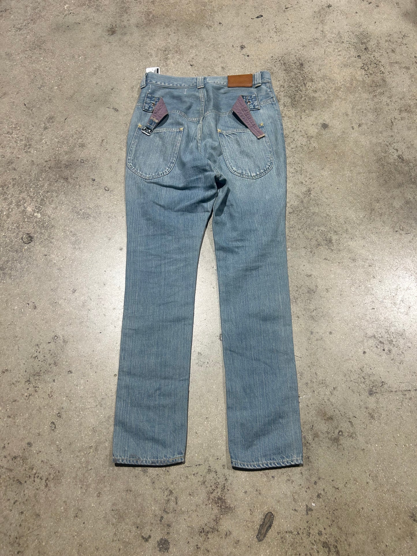 Kapital Farmer Cord. Jeans - Blue/Brown Size 33(con)
