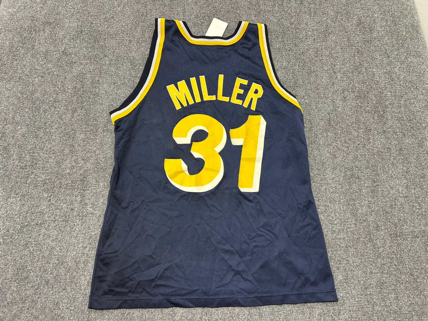 Reggie Miller Indian Pacers #37 Basketball Jersey - Navy Size Medium