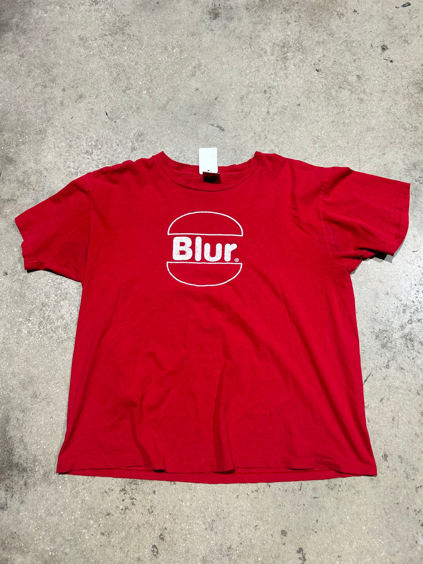 Distressed Blur Tee - Red Size XL