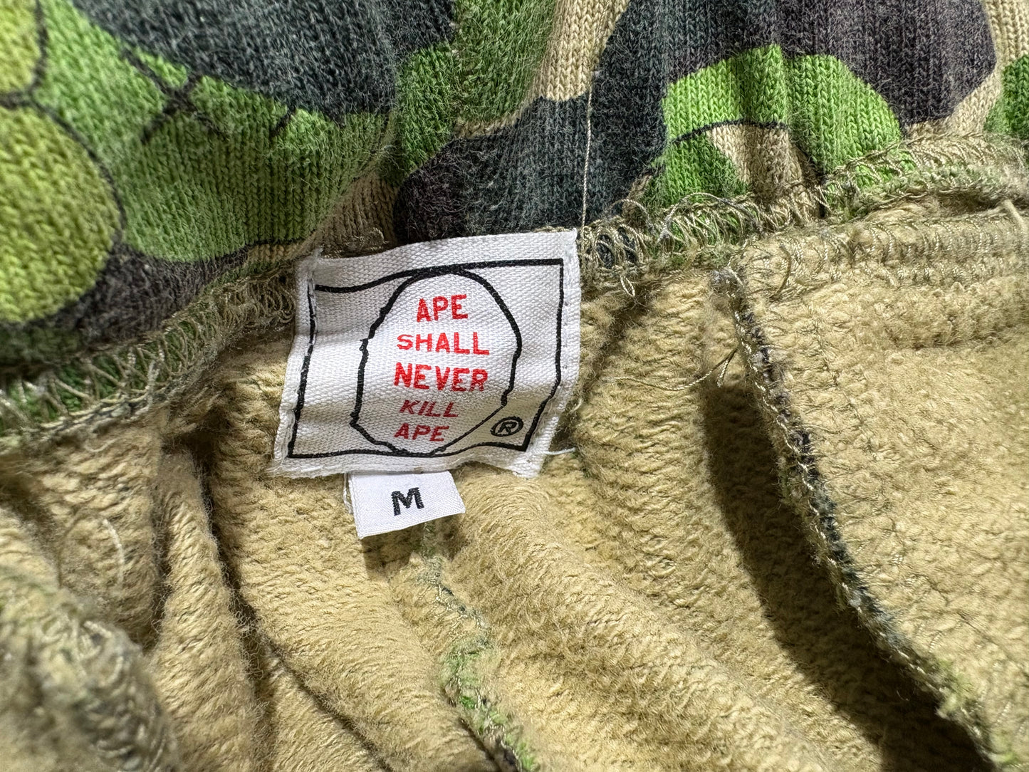 Bape x Kaws Sweatshorts - Green Camo Size Medium