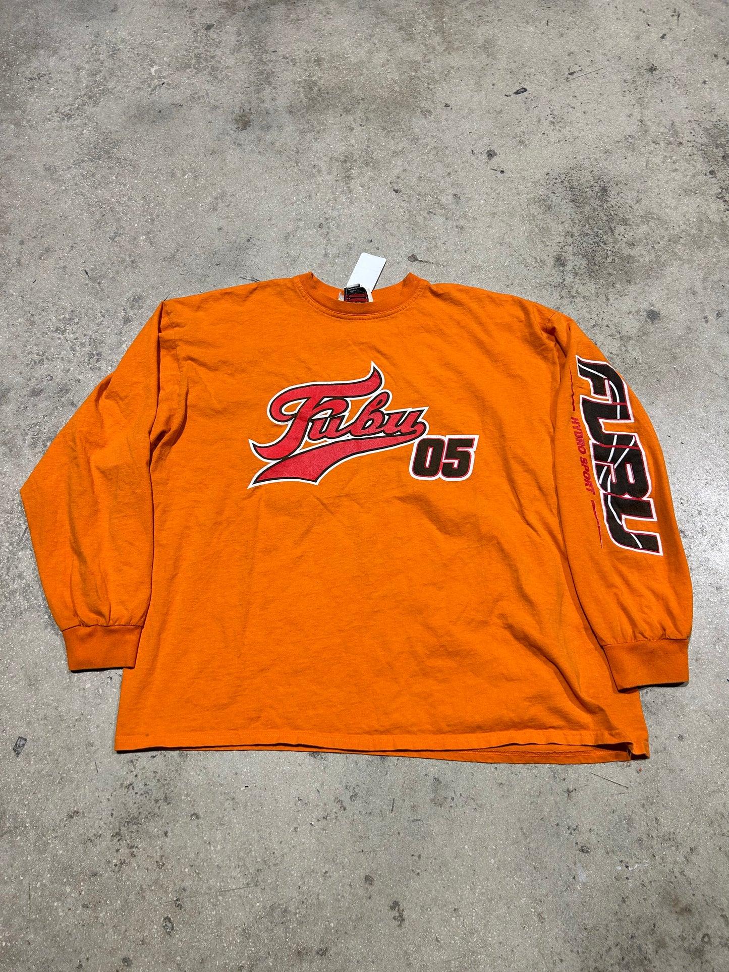 Fubu 05 Long Sleeve Tee - Orange Size XXL