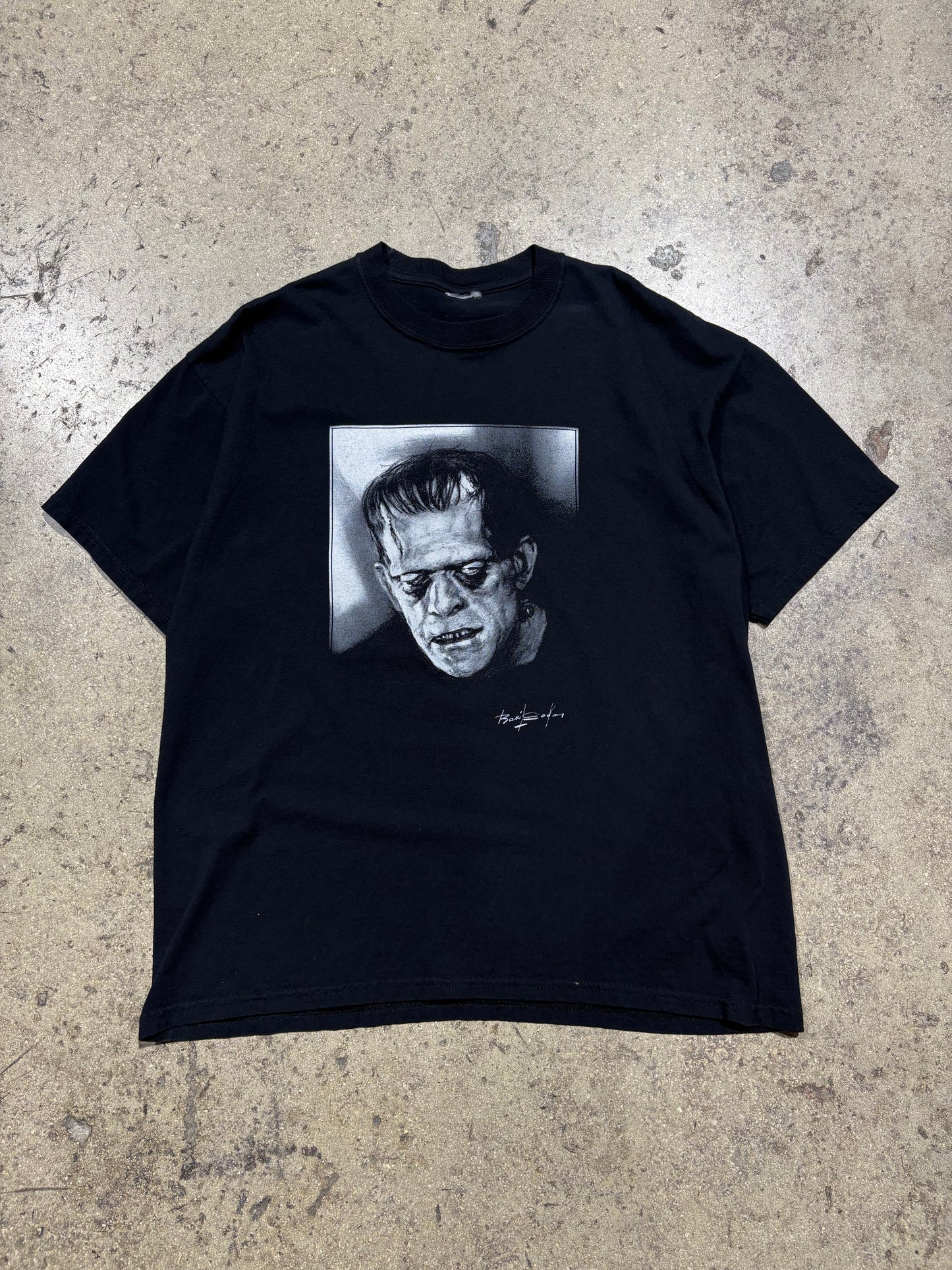 Frankenstein Basil Gogo's Portriat Tee - Black Size Large (22.5 x 28)