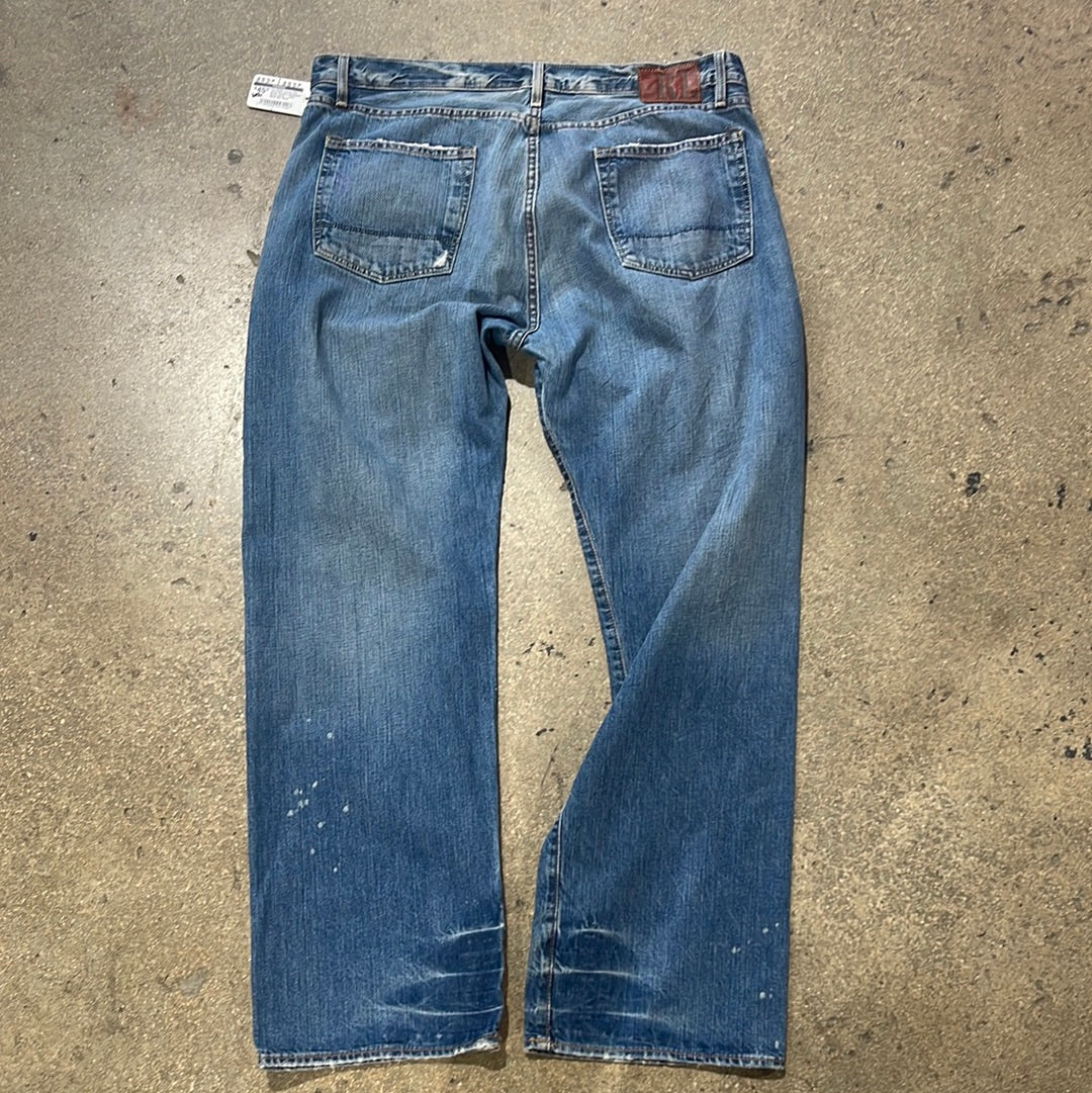 Polo Ralph Lauren Polo Jeans Company Distressed Denim Jeans - Light Wash Size 34x32