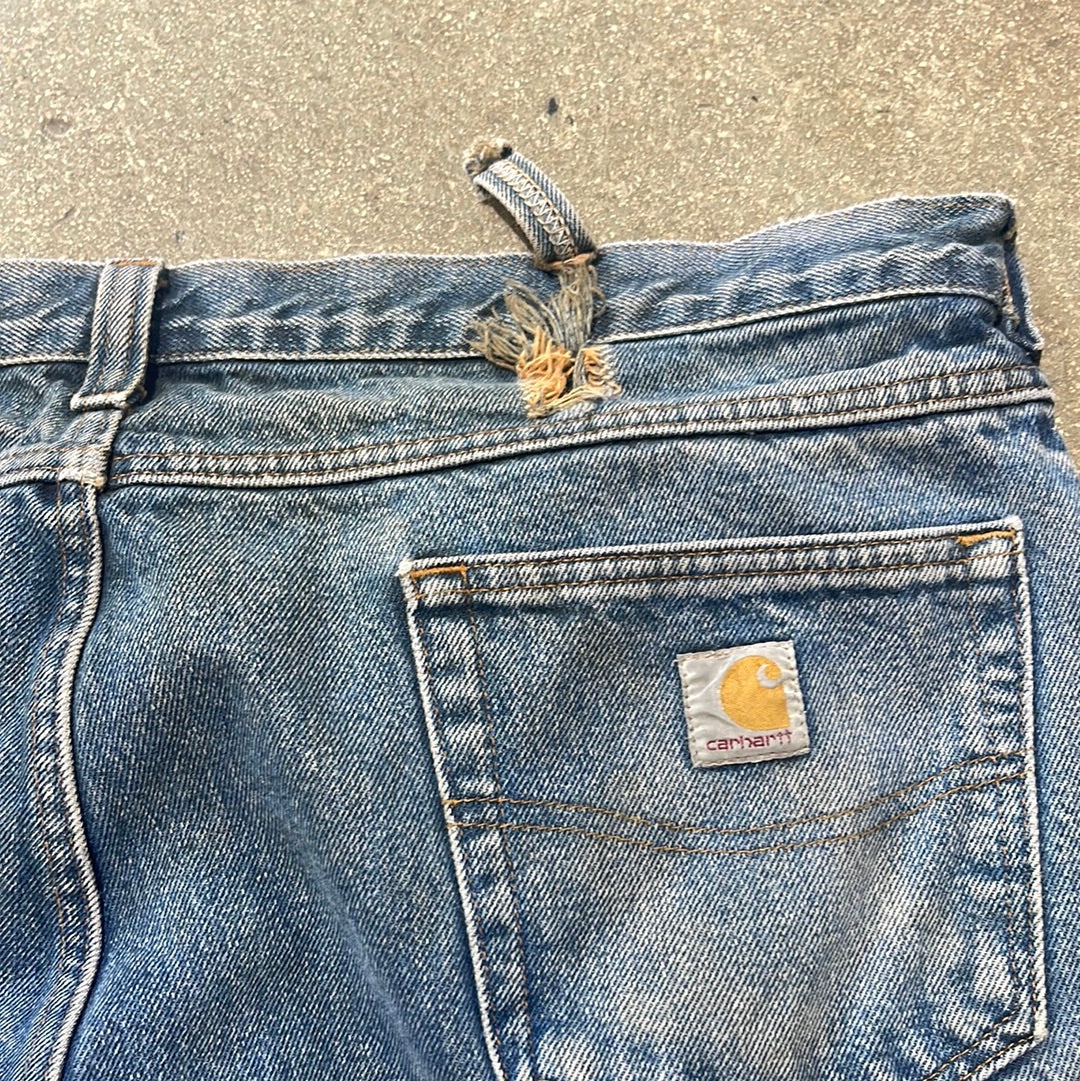 Distressed Carhartt Denim - Blue Size 40x34