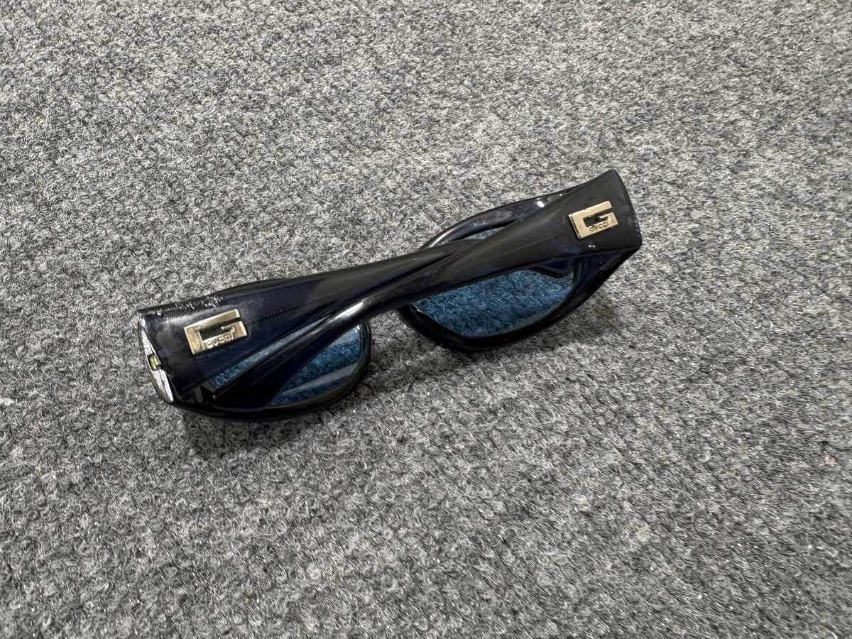 Gucci Round Frame Glasses - Black/ Blue
