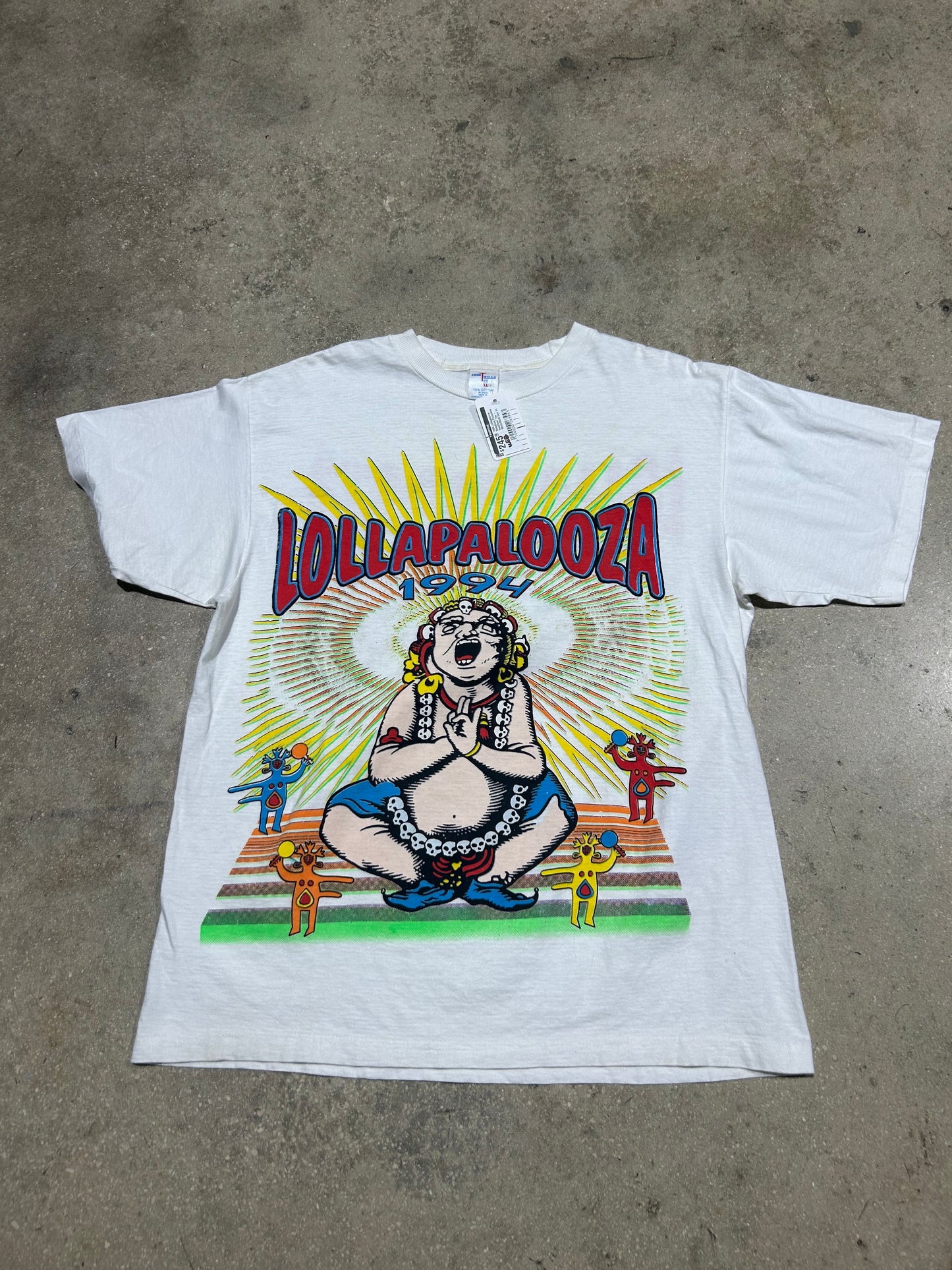 1994 Lollapalooza Smashing Pumpkins Headliner Tee - White/Multi Size XL