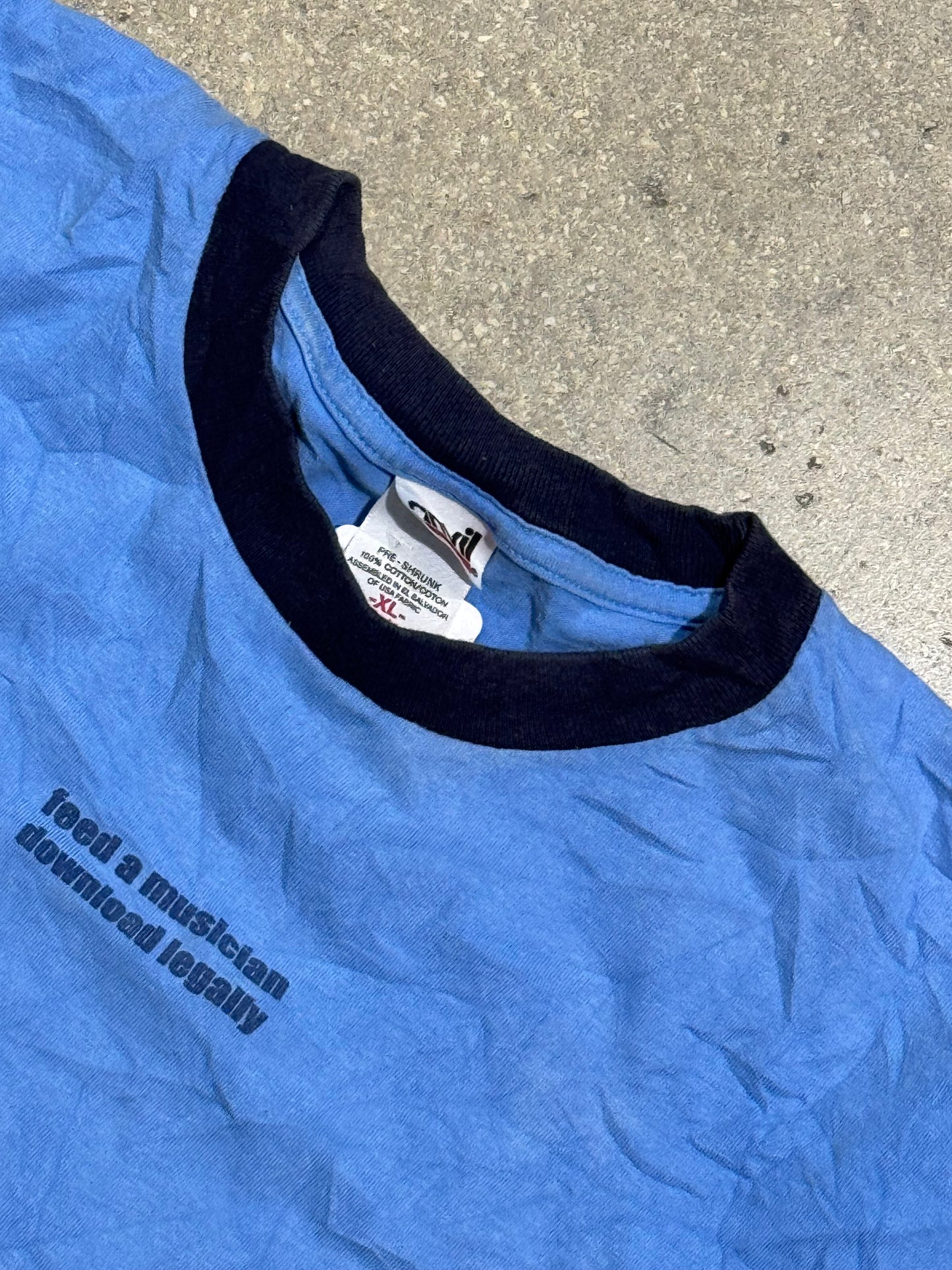Feed A Musician Tee - Blue Size XL (23.5x28.5)