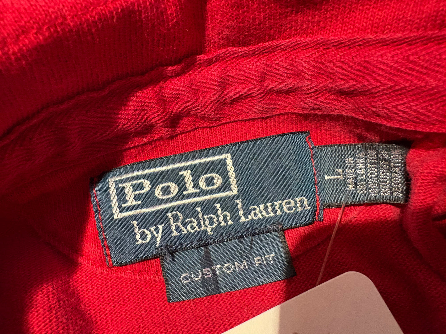 Polo Ralph Lauren Diagonal Double V Rugby Shirt - Red Size Large