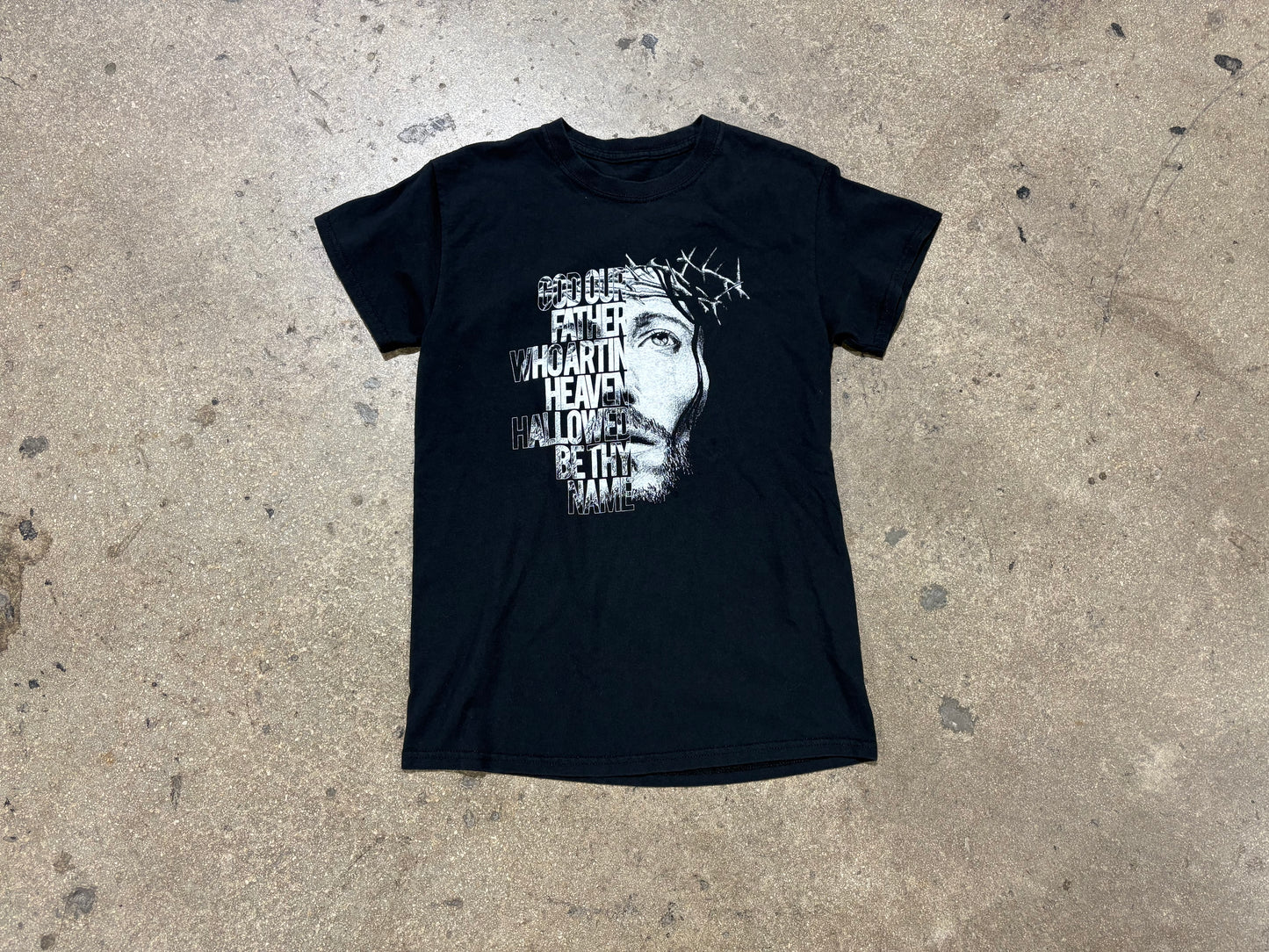 Hallowed Be Thy Name Jesus tee - Black Size Small