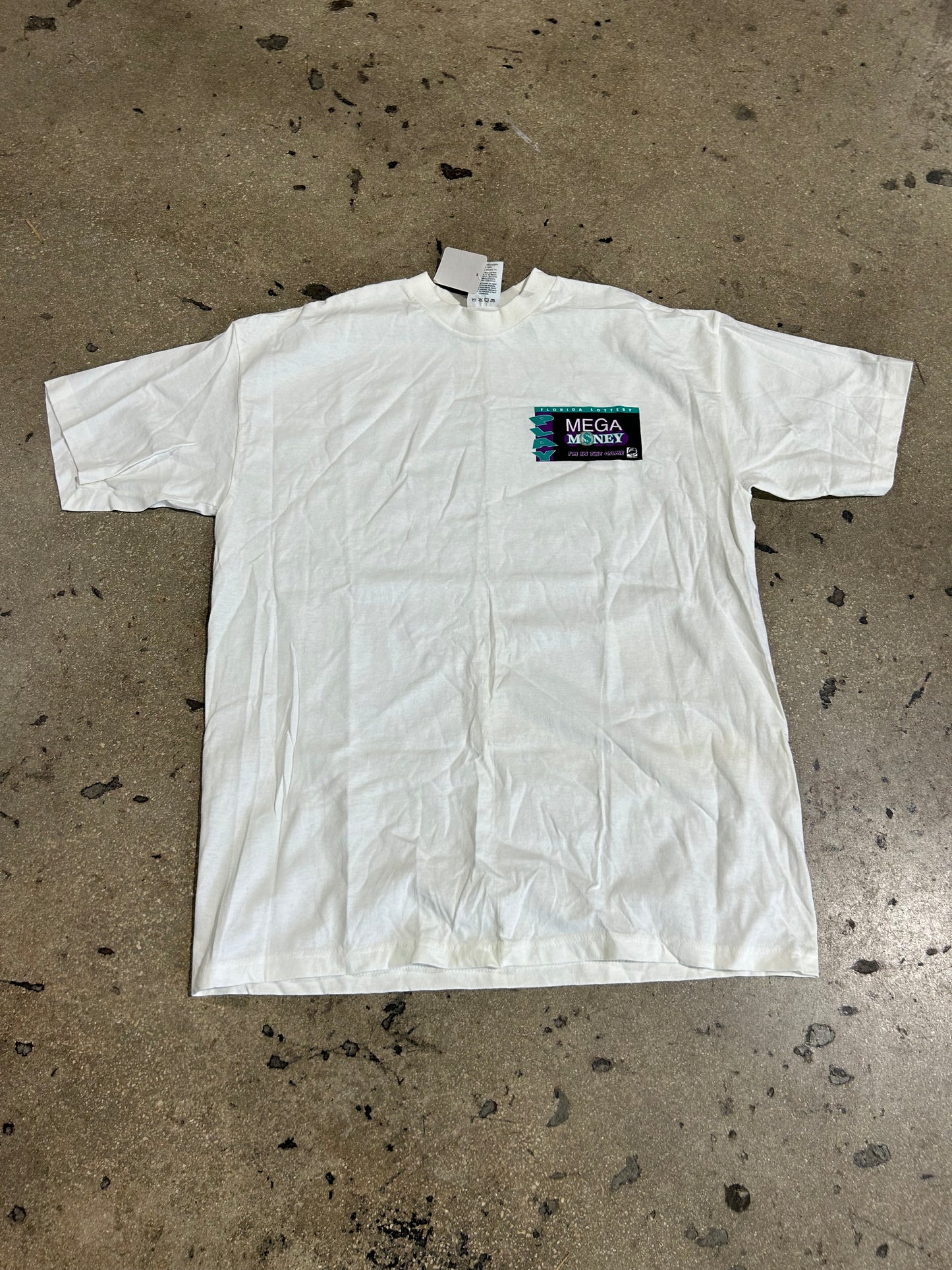 Florida Mega Money Lottery Tee - White Size XL