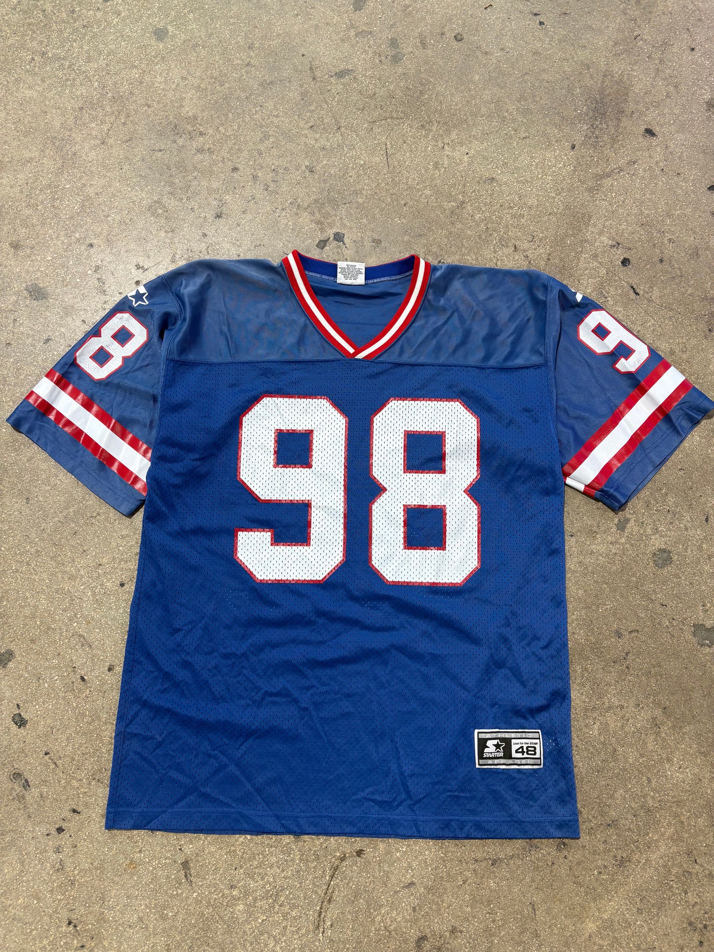 New York Giants #98 Armstead Football Jersey - Blue Size XL