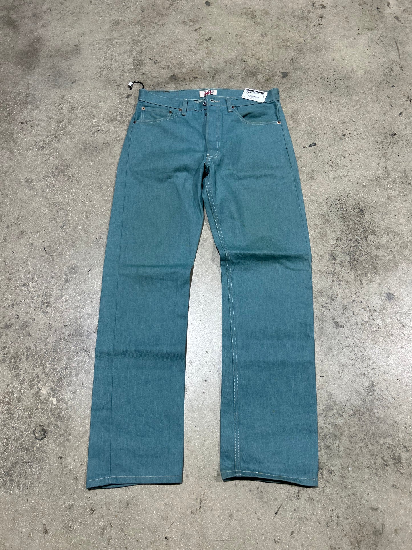 Levis 501 8 Jeans - Aqua Size 32x32