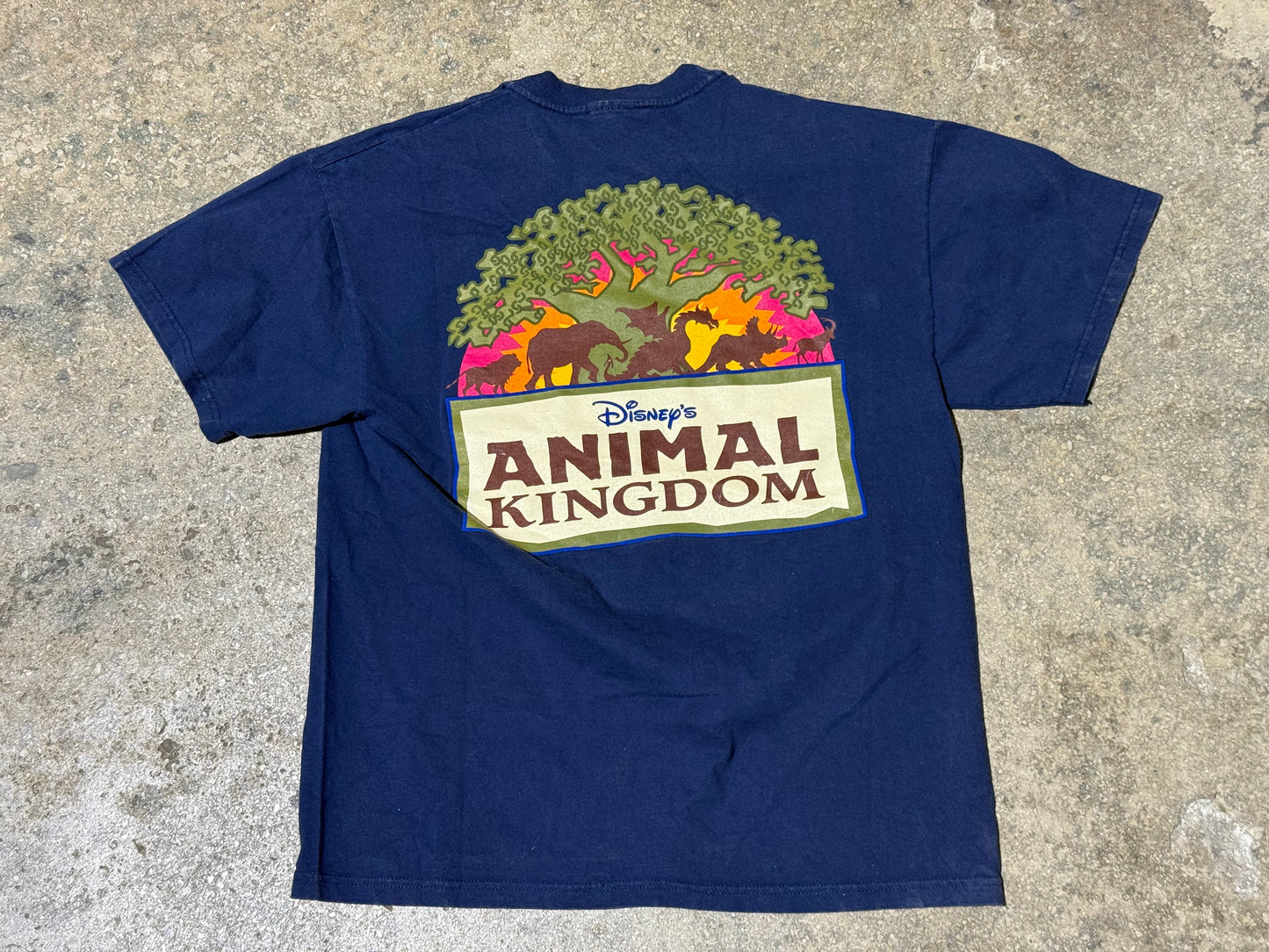 Disney Animal Kingdom Tee - Navy Size Large