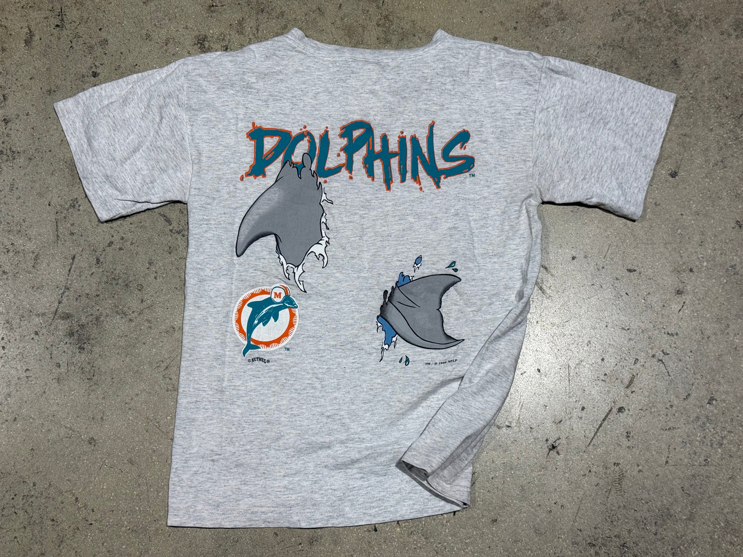 1994 Miami Dolphins Breakthrough Tee - Grey Size Large