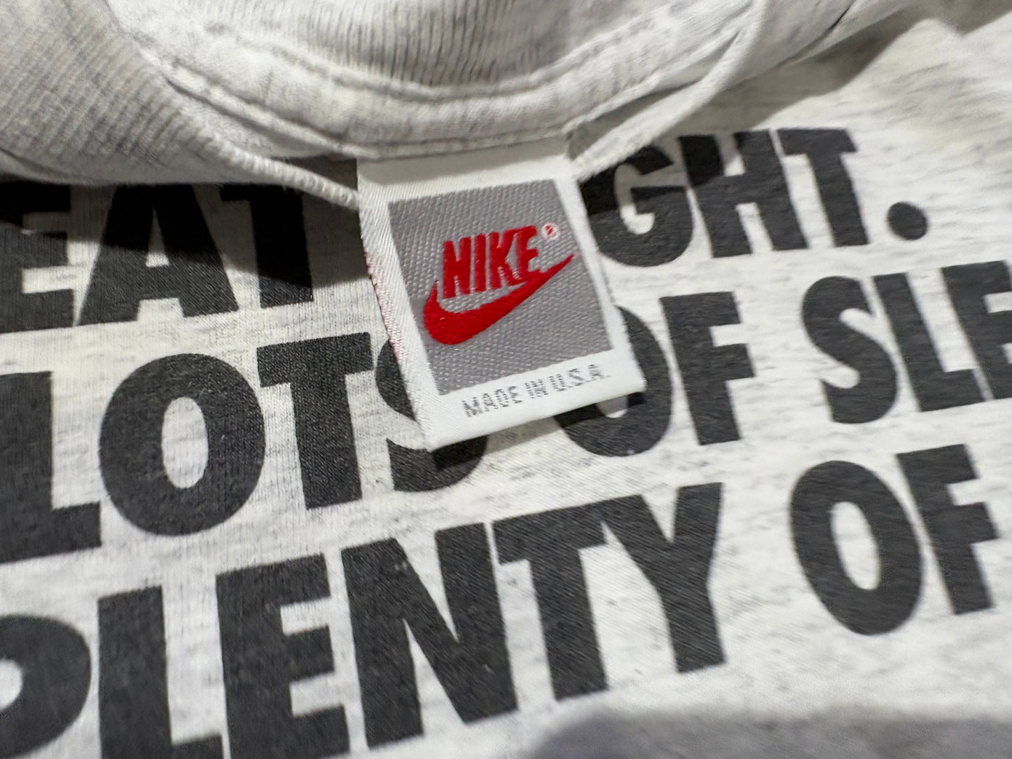 90s Nike EAT SLEEP FLUIDS Tee - Ash Grey Size XXL