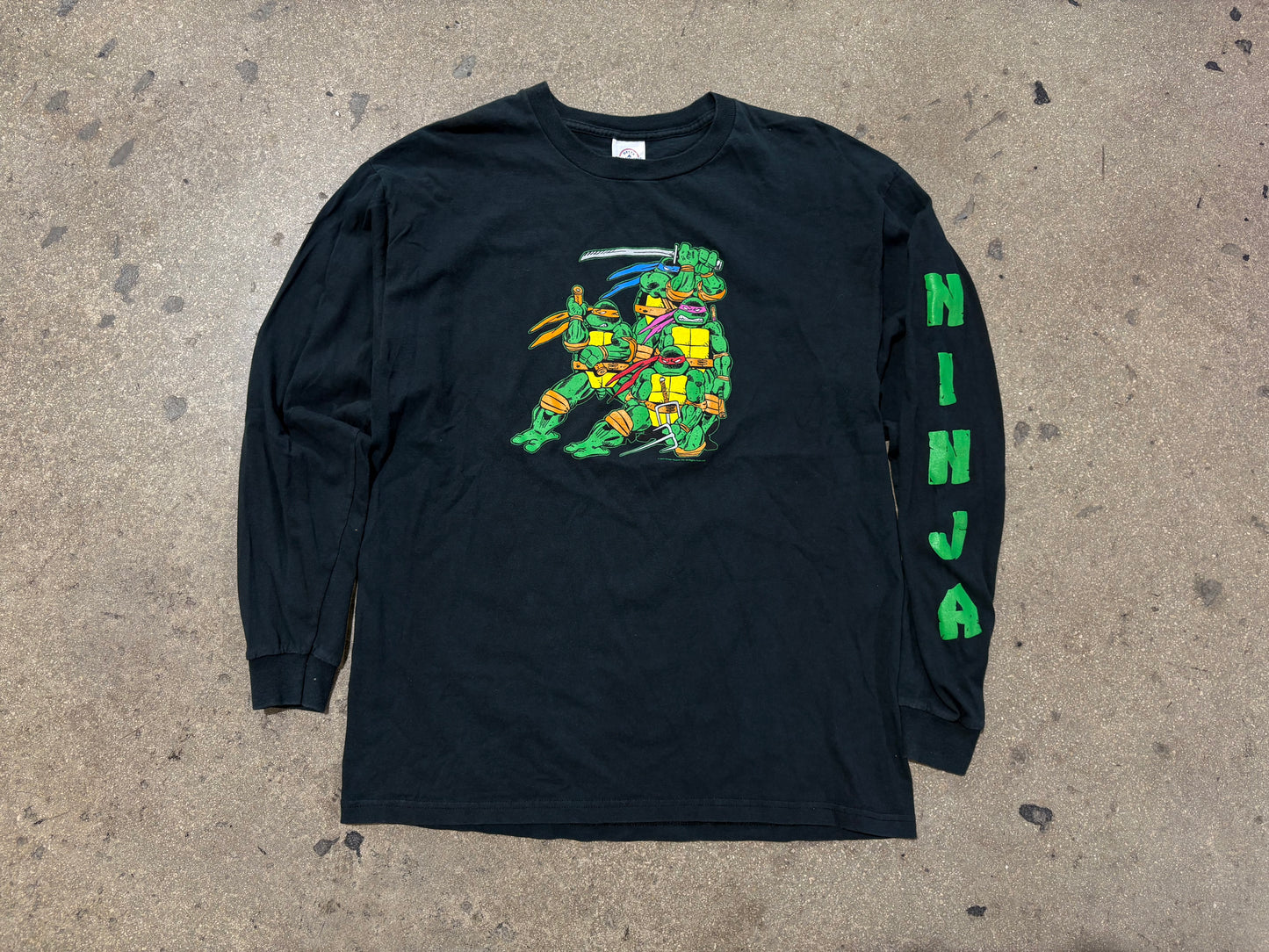 2004 Teenage Mutant Ninja Turtles Longsleeve Tee - Black Size Large