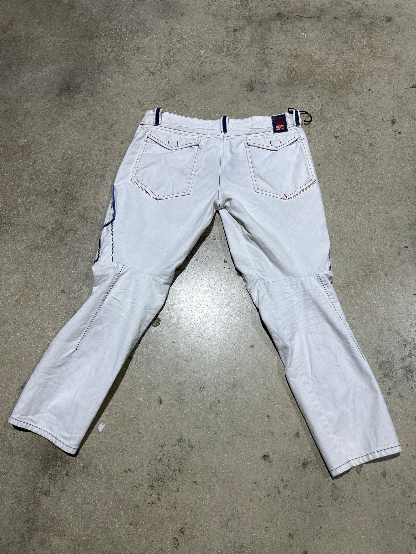 Marithe Francois Gibraud Cargo Denim Jeans - White Size 36x30